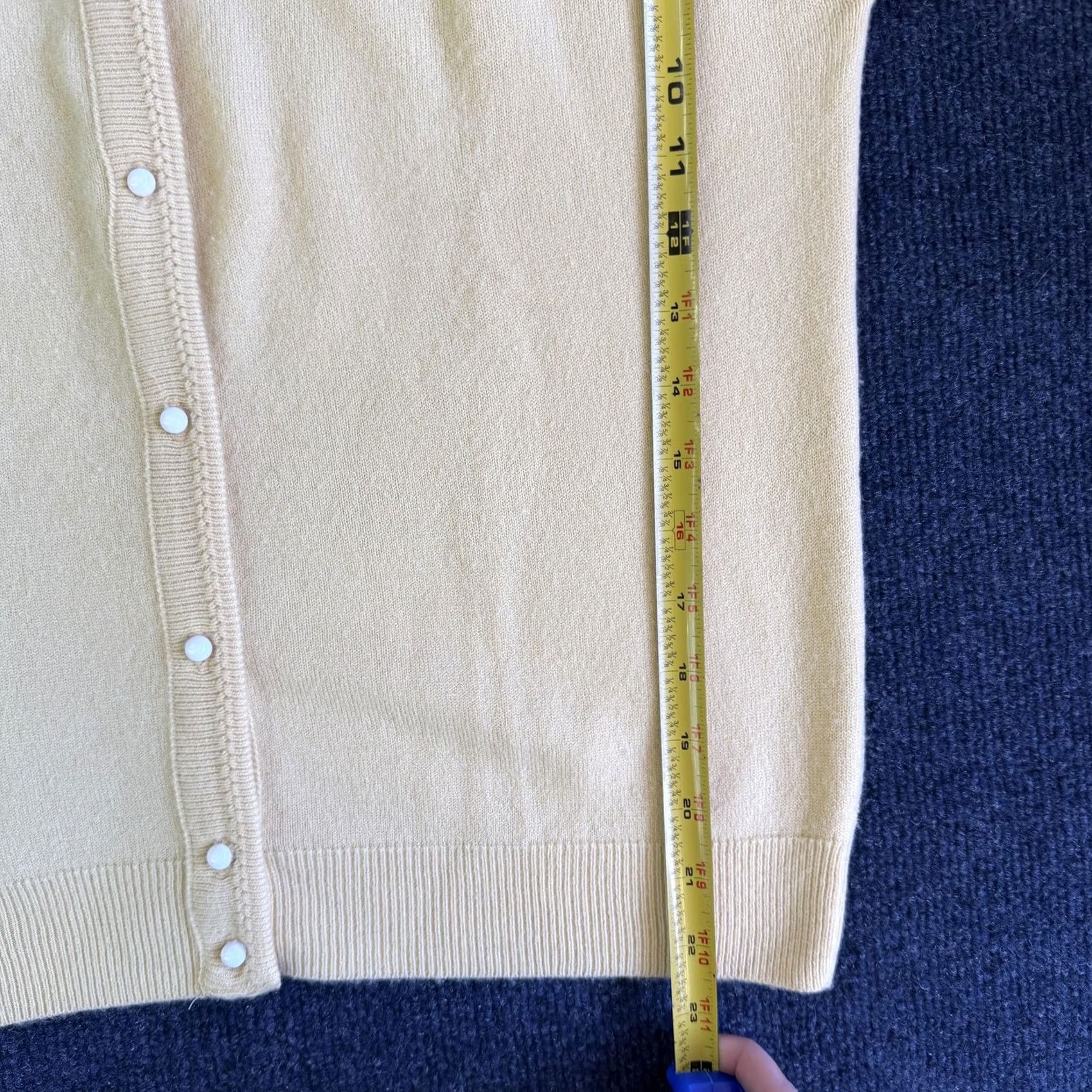 Vintage VINTAGE Designers Originals Cardigan Shirt Womens Medium Yellow Button Front Knit USA Size M / US 6-8 / IT 42-44 - 6 Thumbnail