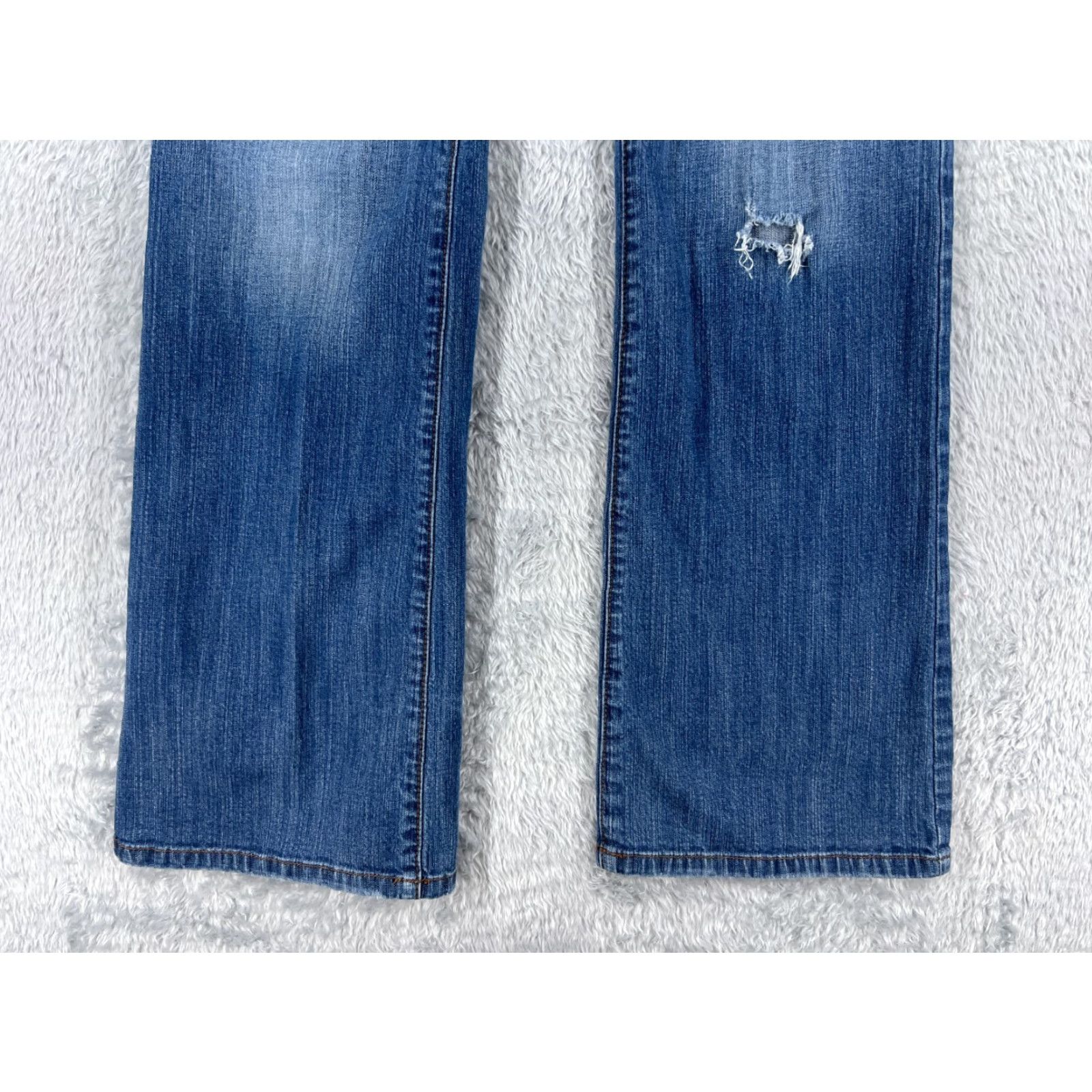 Mossimo Mossimo Women's Bootcut Jeans Size 15 Blue Denim Stretch 34x31 Low Rise Regular Fit Size 36" / US 14 / IT 50 - 2 Thumbnail