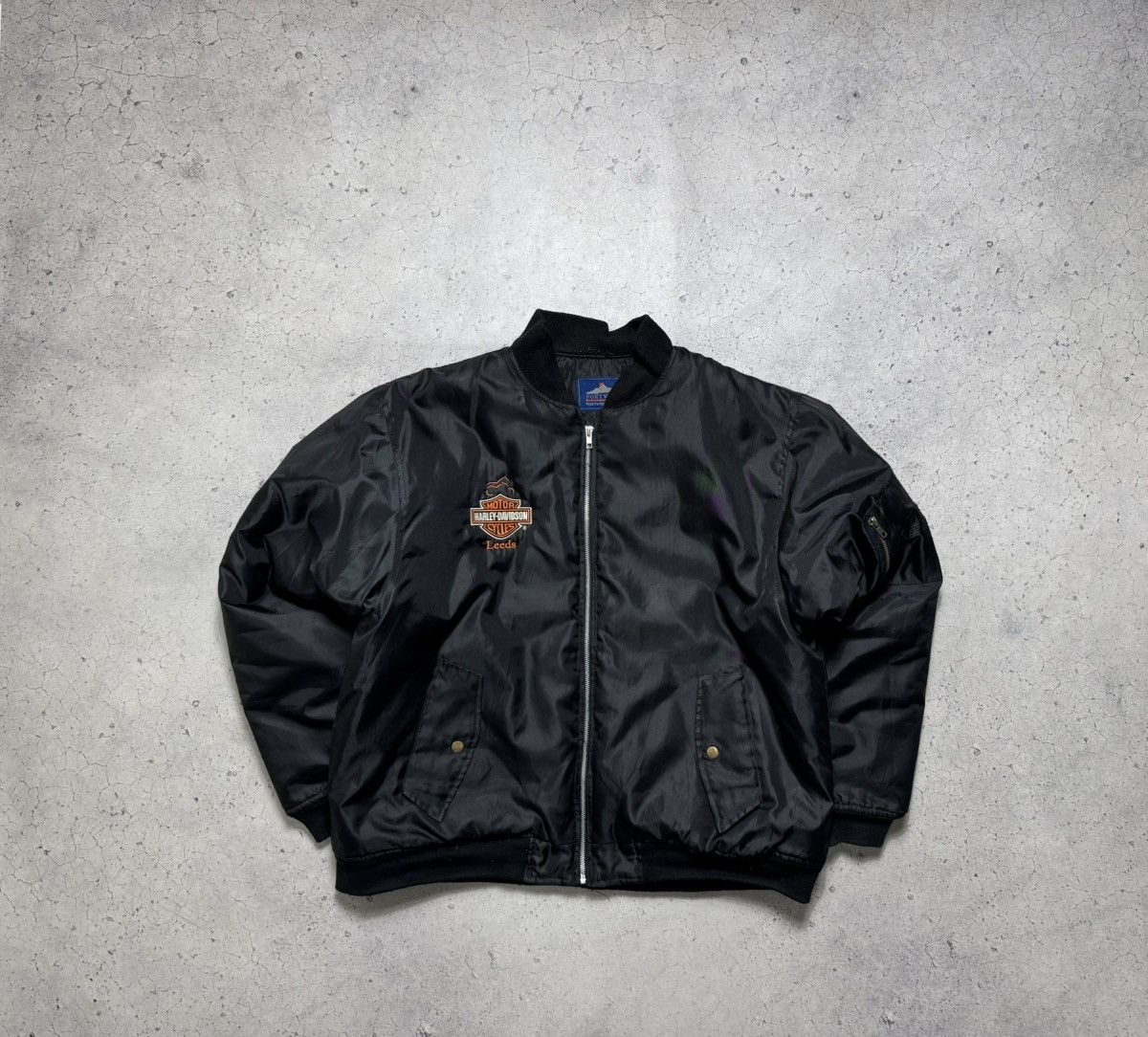 Harley Davidson Harley Motor Davidson Big Logo Black Bomber Jacket Size XL Size US XL / EU 56 / 4 - 2 Thumbnail