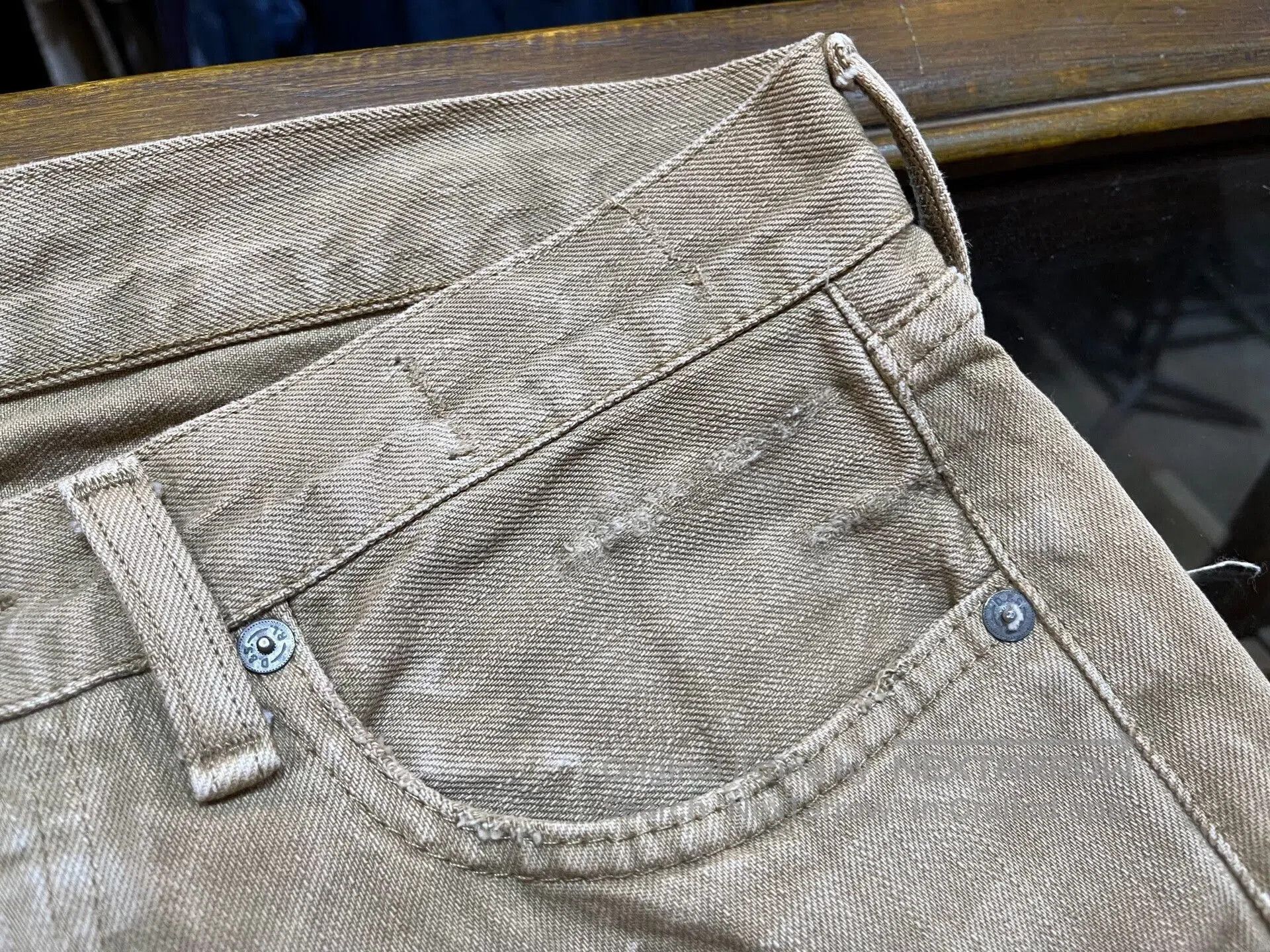 RRL Ralph Lauren rrl distressed beige denim pants by Ralph Lauren. Size US 31 - 4 Thumbnail