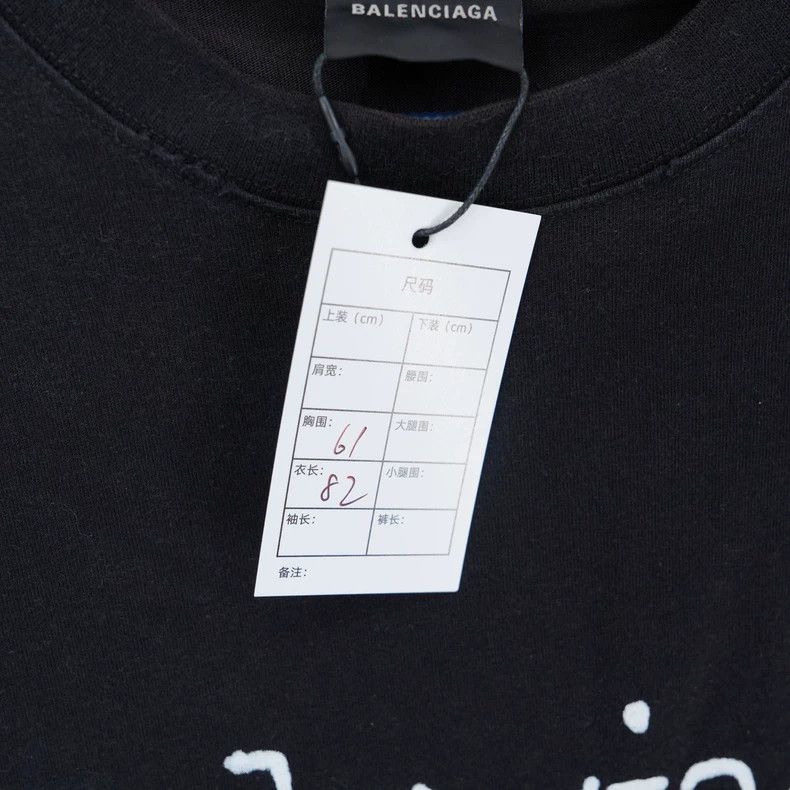 Balenciaga Balenciaga Black Distressed Graffiti Cola Short Sleeve Size US L / EU 52-54 / 3 - 5 Thumbnail