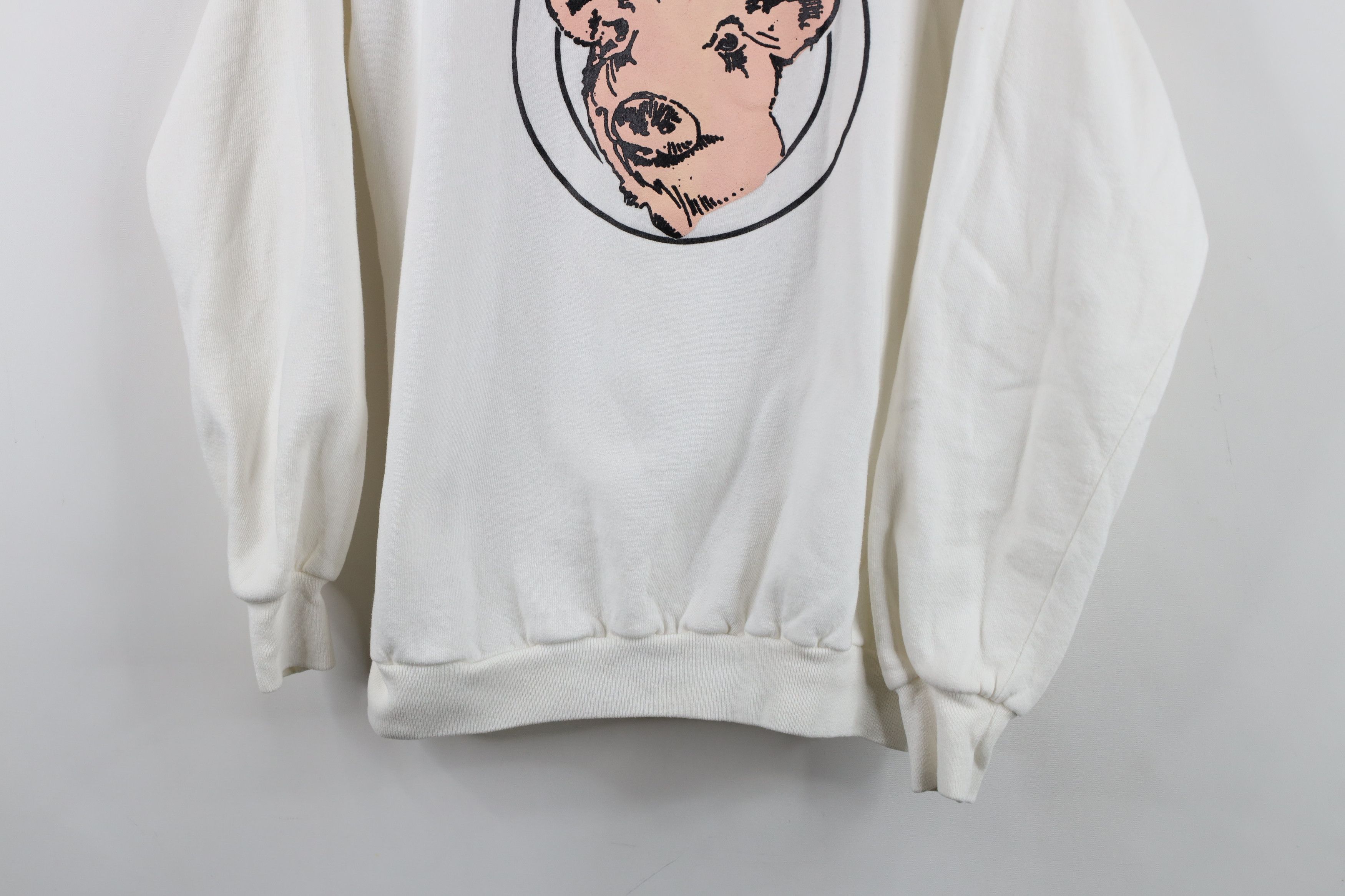 Vintage Vintage 90s Spell Out Ohio Pig Crewneck Sweatshirt White USA Size M / US 6-8 / IT 42-44 - 3 Thumbnail