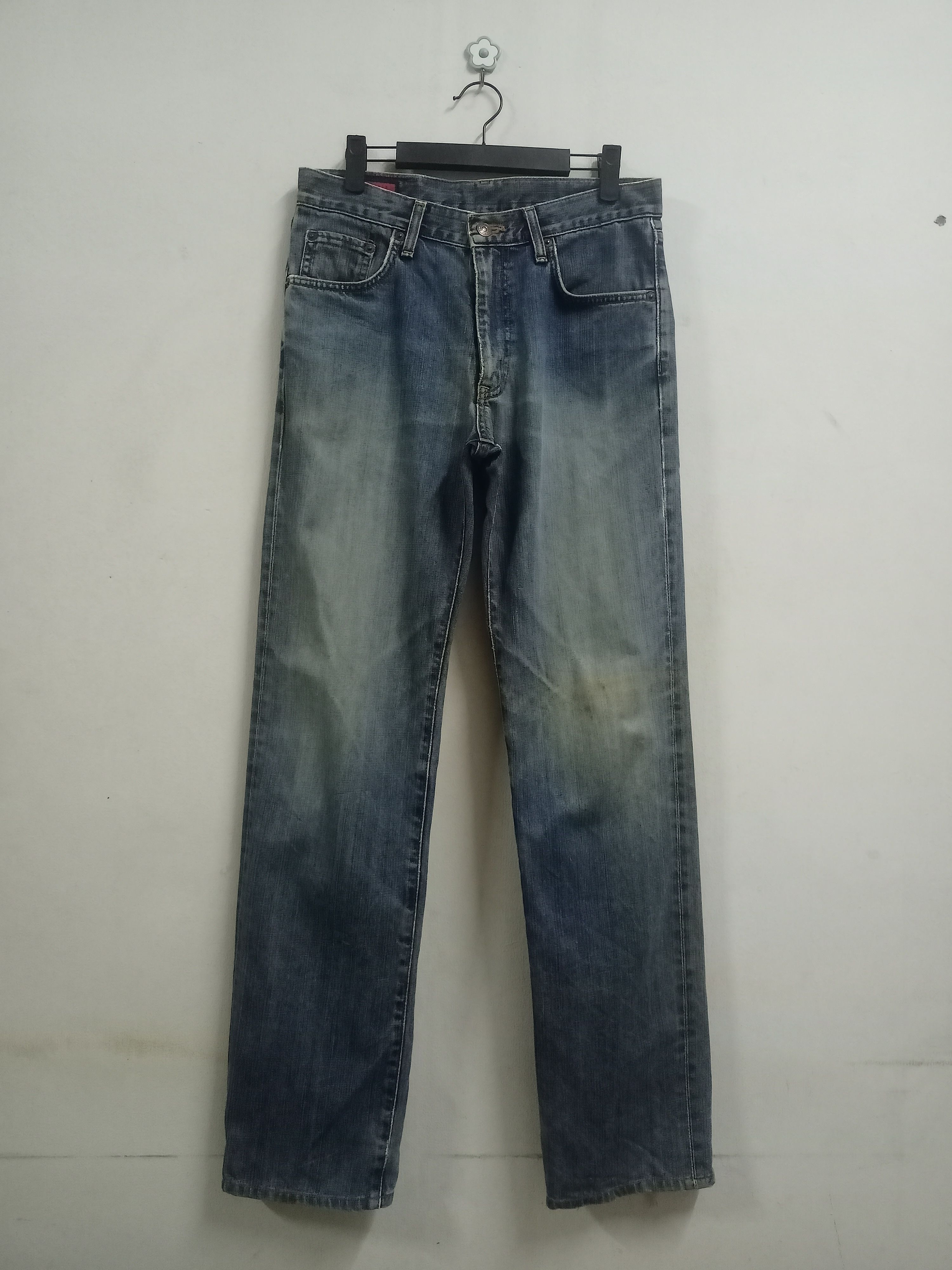 image of Distressed Denim x Edwin Vintage Japanese Edwin 503 Mud Wash Baggy Jeans in Blue, Men's (Size 31)