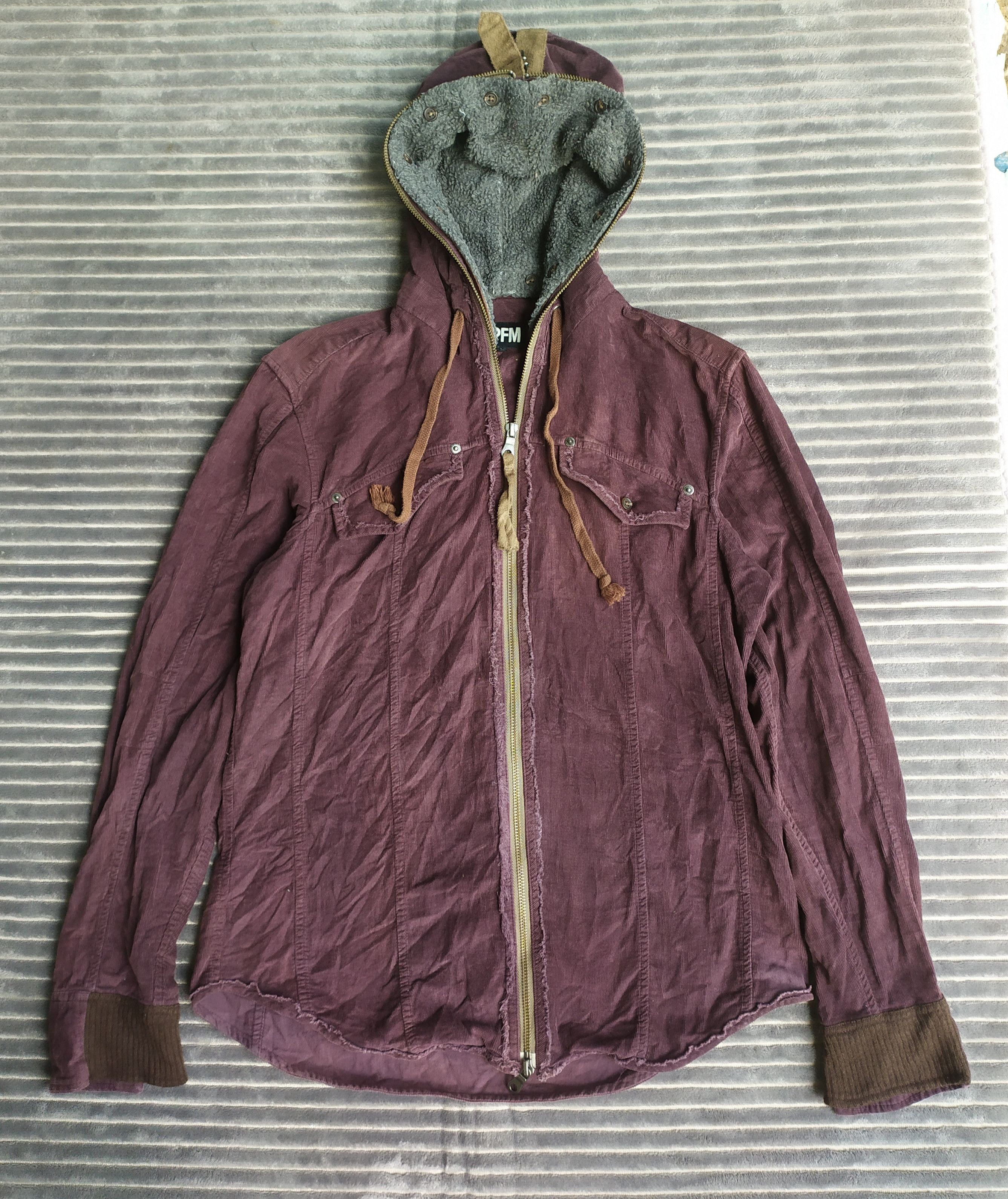 image of If Six Was Nine x Le Grande Bleu L G B Ppfm Zipper Jacket Corduroy Ifsixwasnine Lgb Style in Burgun