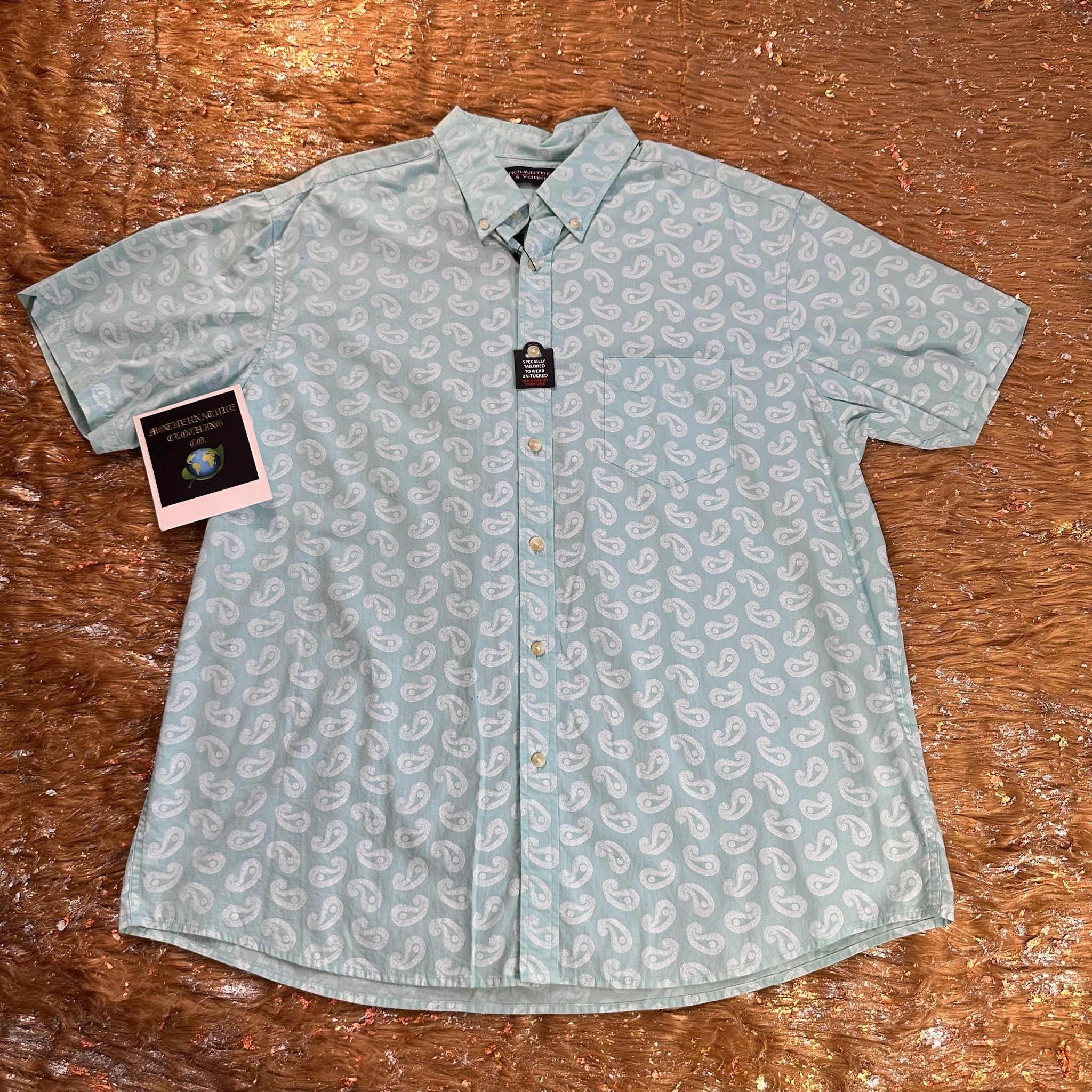 Roundtree & Yorke CLASSIC PAISLEY PRINT S/S BUTTON UP Size US XL / EU 56 / 4 - 1 Thumbnail
