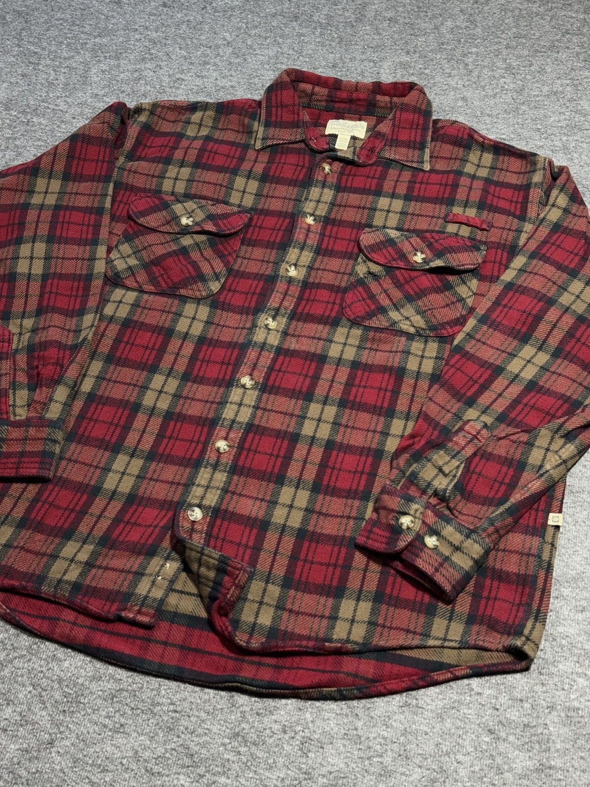 Flannel vintage flannel Cabelas plaid shirt checkered 90s Y2K Size US XL / EU 56 / 4 - 1 Thumbnail