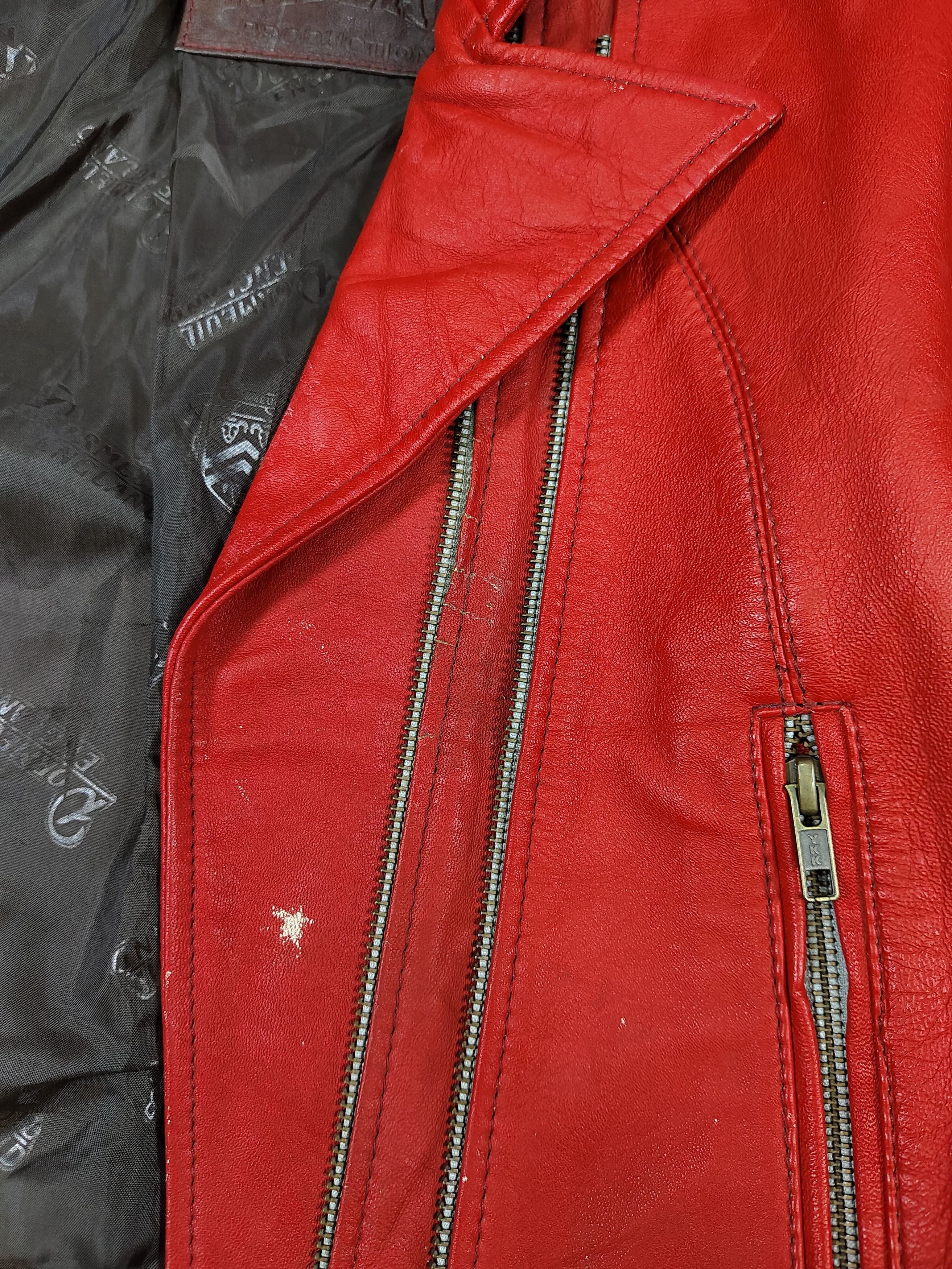 Vintage 90s Nazah London England- Cropped Moto Biker Leather Jacket Size S / US 4 / IT 40 - 6 Thumbnail