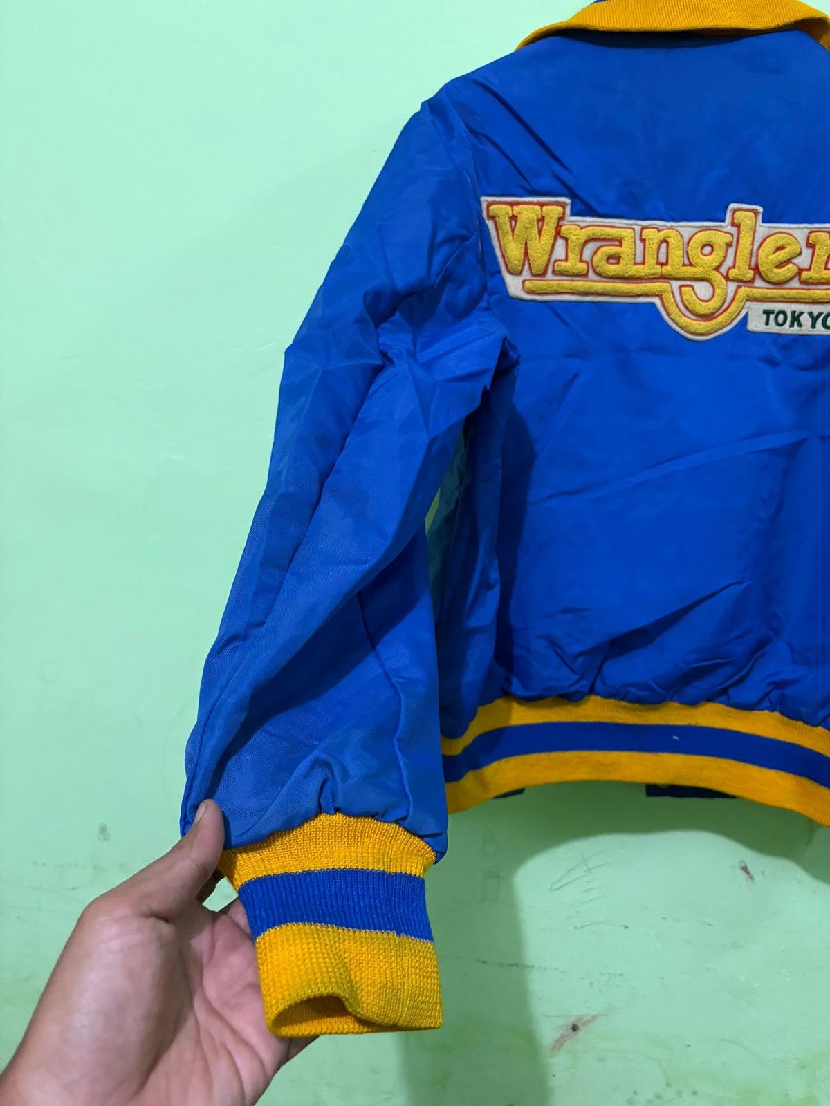 NHL × Wrangler Vintage 80’s NHL Wranglers Tokyo Nylon Jacket Design Size US L / EU 52-54 / 3 - 8 Thumbnail