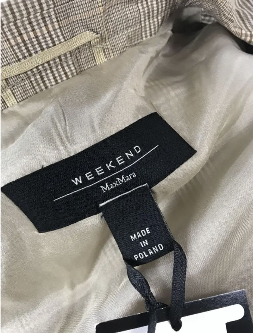 Max Mara Max Mara Weekend Beige Checked Tailored Blazer Size M / US 6-8 / IT 42-44 - 6 Thumbnail