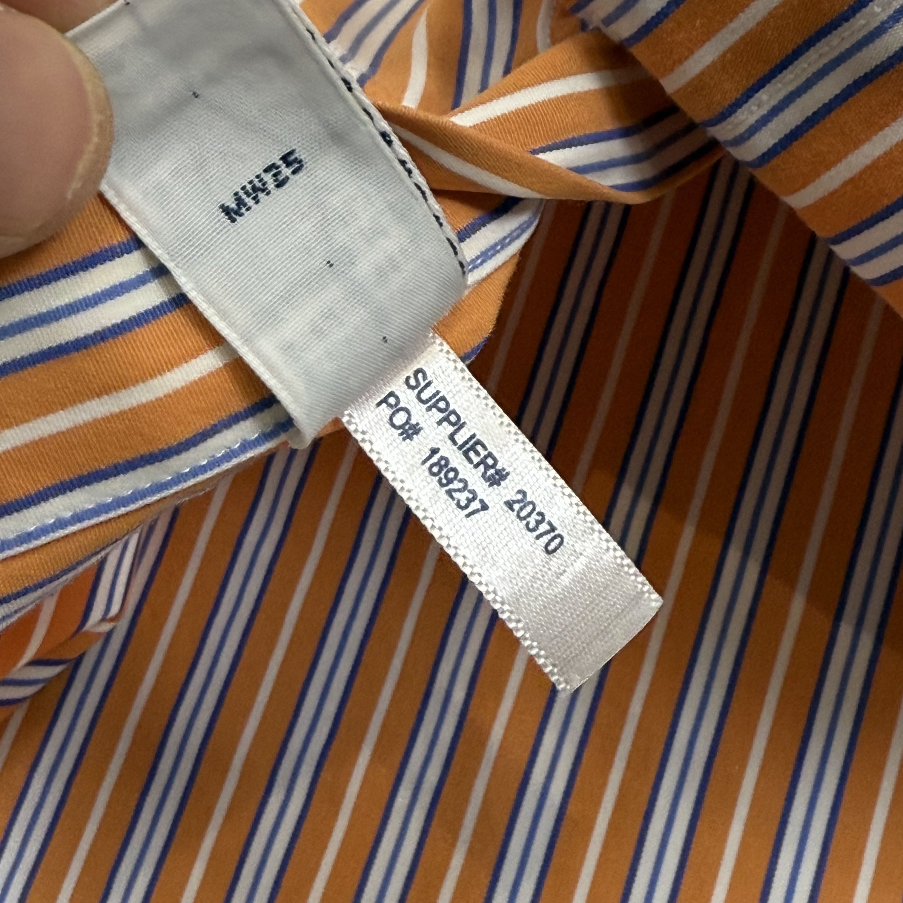Polo Ralph Lauren Vintage Polo Ralph Lauren 90s Orange Striped Button Up Shirt Size US M / EU 48-50 / 2 - 12 Thumbnail