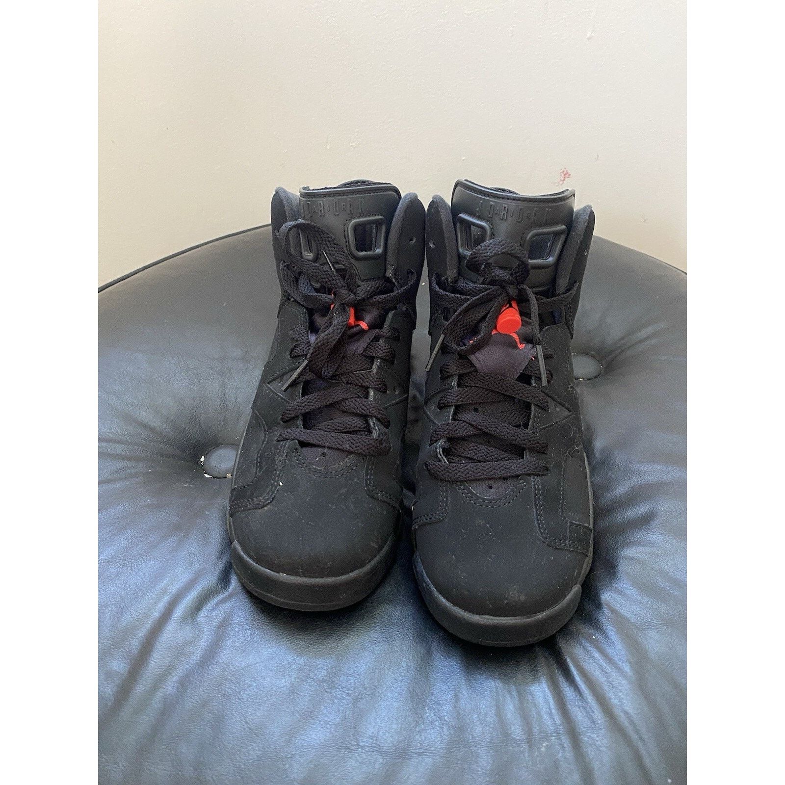 Nike Nike Jordan 6 Retro Infrared Black Red 2014 GS Youth Size 6Y Size US 6 / EU 39 - 3 Thumbnail