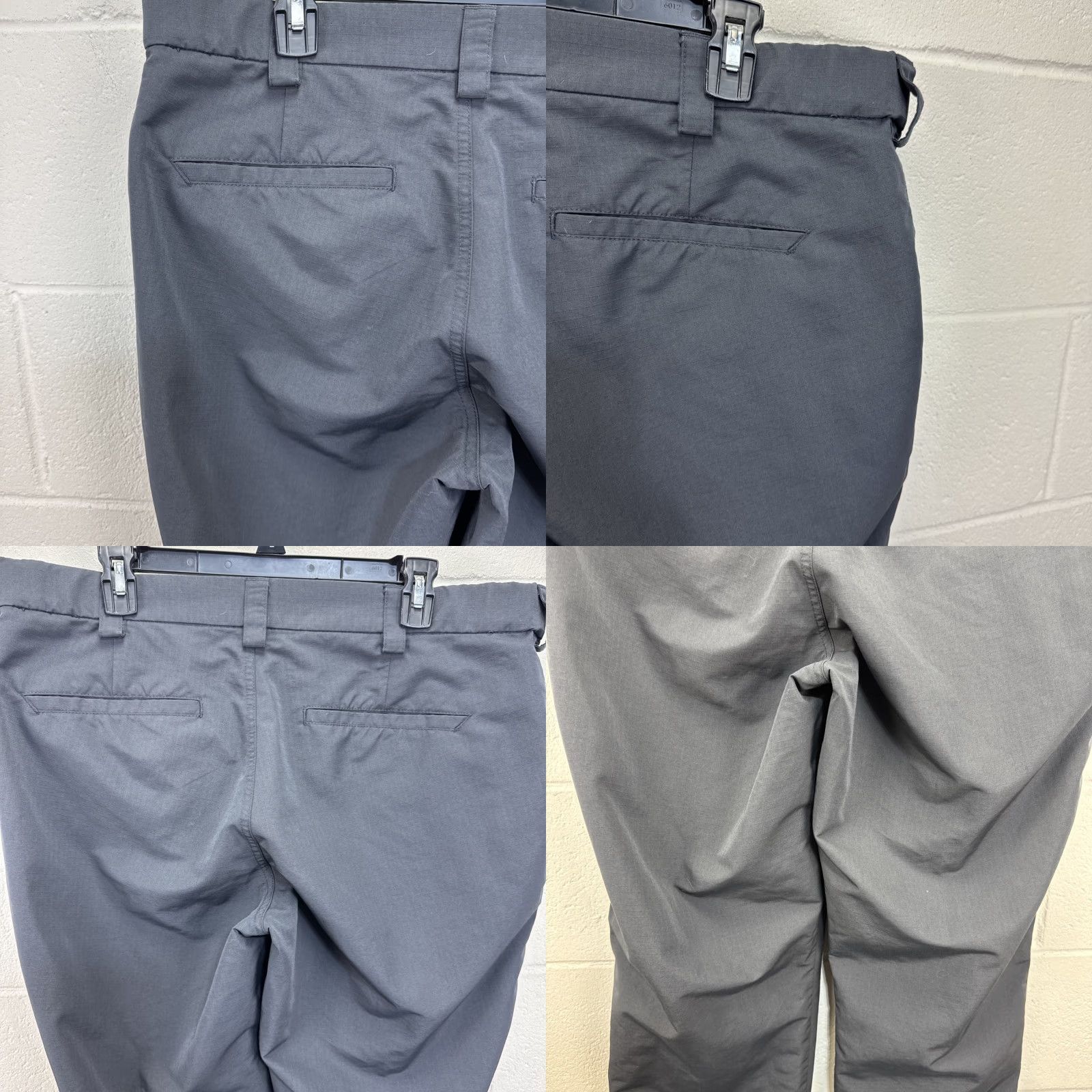 Vintage 5.11 Tactical Men's Cargo Pants Charcoal Gray 36x30 Casual Workwear 5-Pocket Cargo Pockets Herringbone Cotton Polyester Blend Gray Mens Pants Size US 36 / EU 52 - 8 Thumbnail
