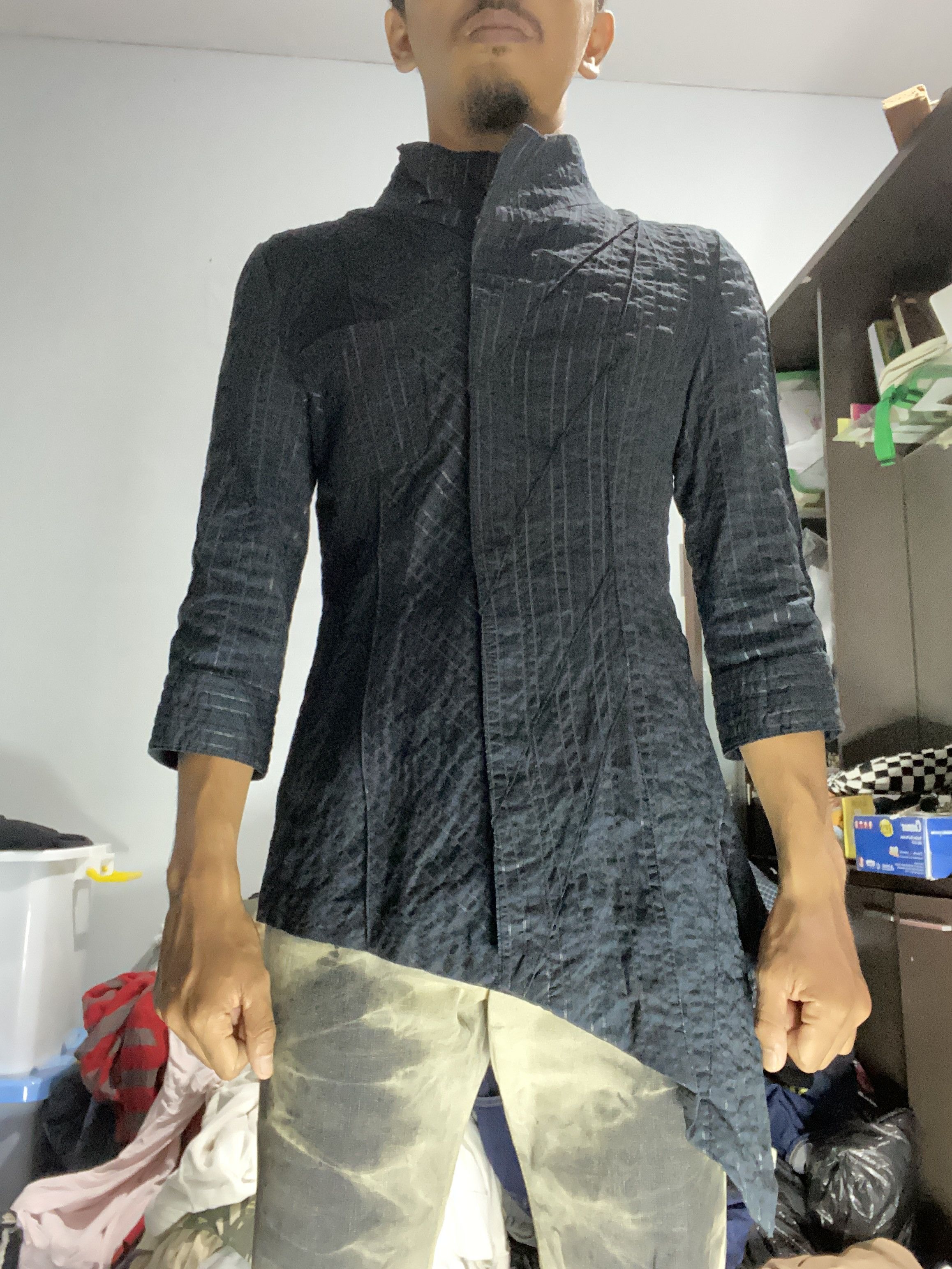 If Six Was Nine × Japanese Brand × Le Grande Bleu (L.G.B.) Doho assymmetric buttons shirt japanese brand Size US M / EU 48-50 / 2 - 9 Thumbnail