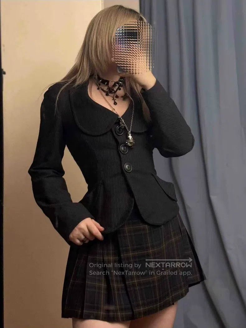Vivienne Westwood Vivienne Westwood Dark Patterned Striped Lapel Blazer Jack Size M / US 6-8 / IT 42-44 - 1 Thumbnail