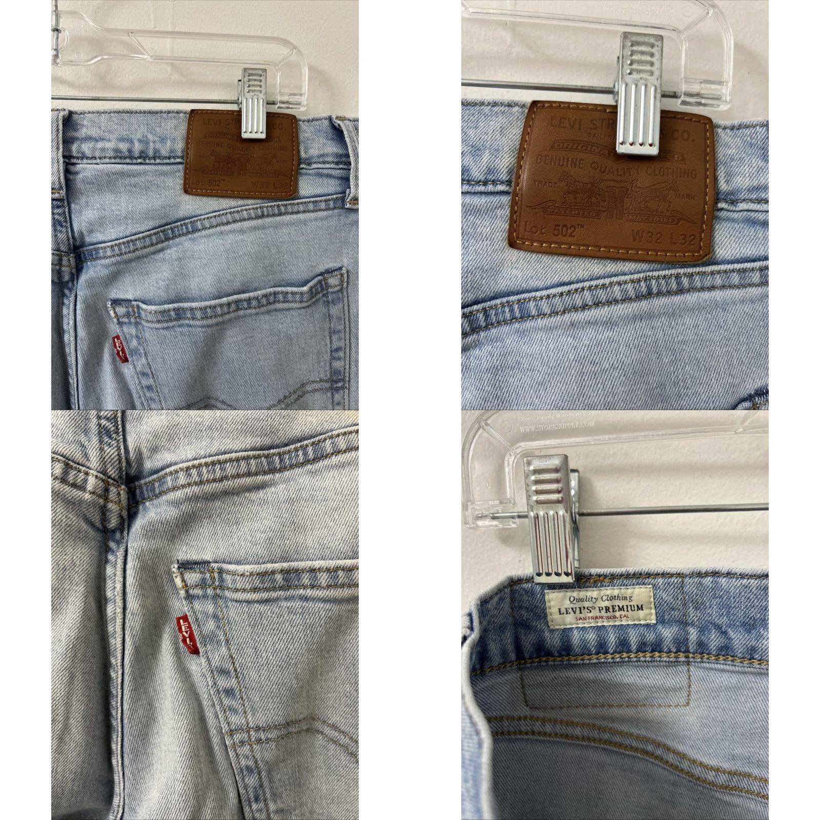 Levi's VINTAGE Levi's 502 Jeans Mens 32x32 Light Blue Zipper Denim Taper Straight Stretch Regular 32in Inseam 500 Series Size US 32 / EU 48 - 8 Thumbnail