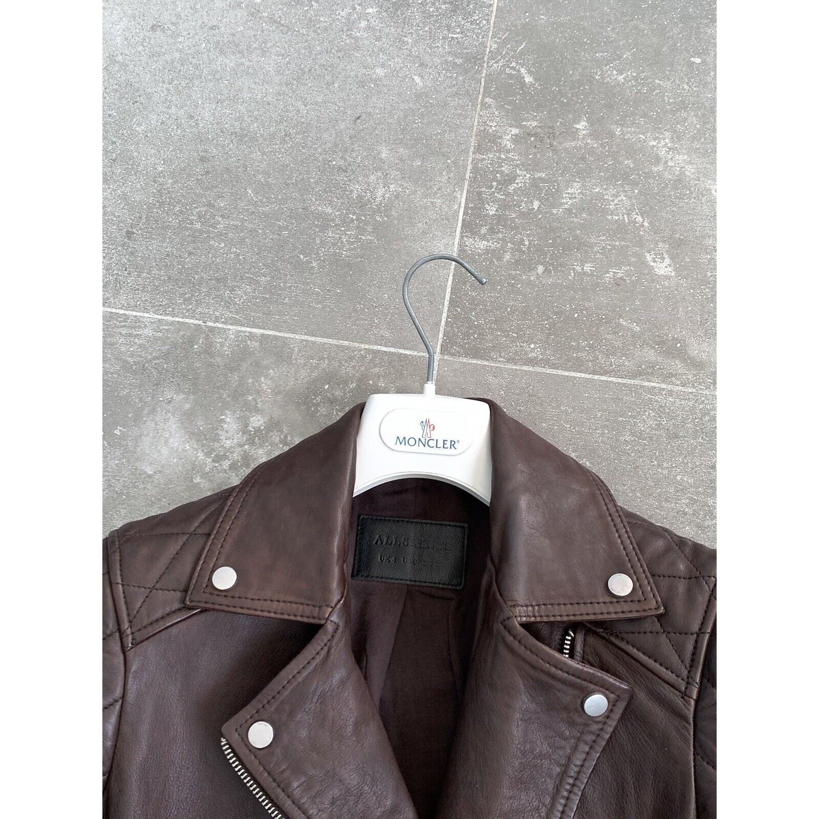 Allsaints Women ALL SAINTS Armstead Leather Biker Jacket XXS UK 4 US 0 Size XXS / US 00 / IT 34 - 7 Thumbnail