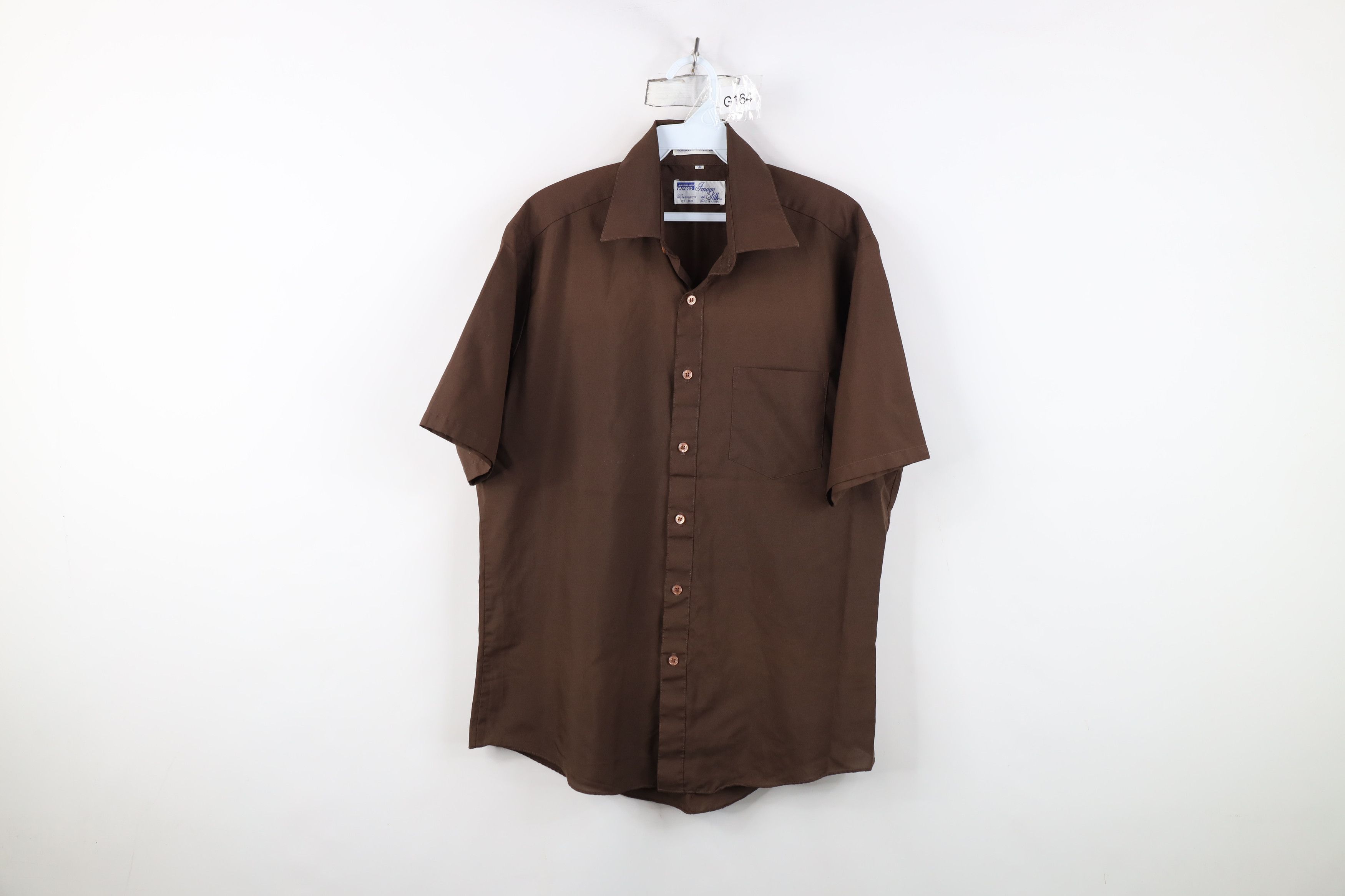 Vintage Vintage 70s Streetwear Touch Short Sleeve Button Shirt Brown Size US M / EU 48-50 / 2 - 1 Thumbnail