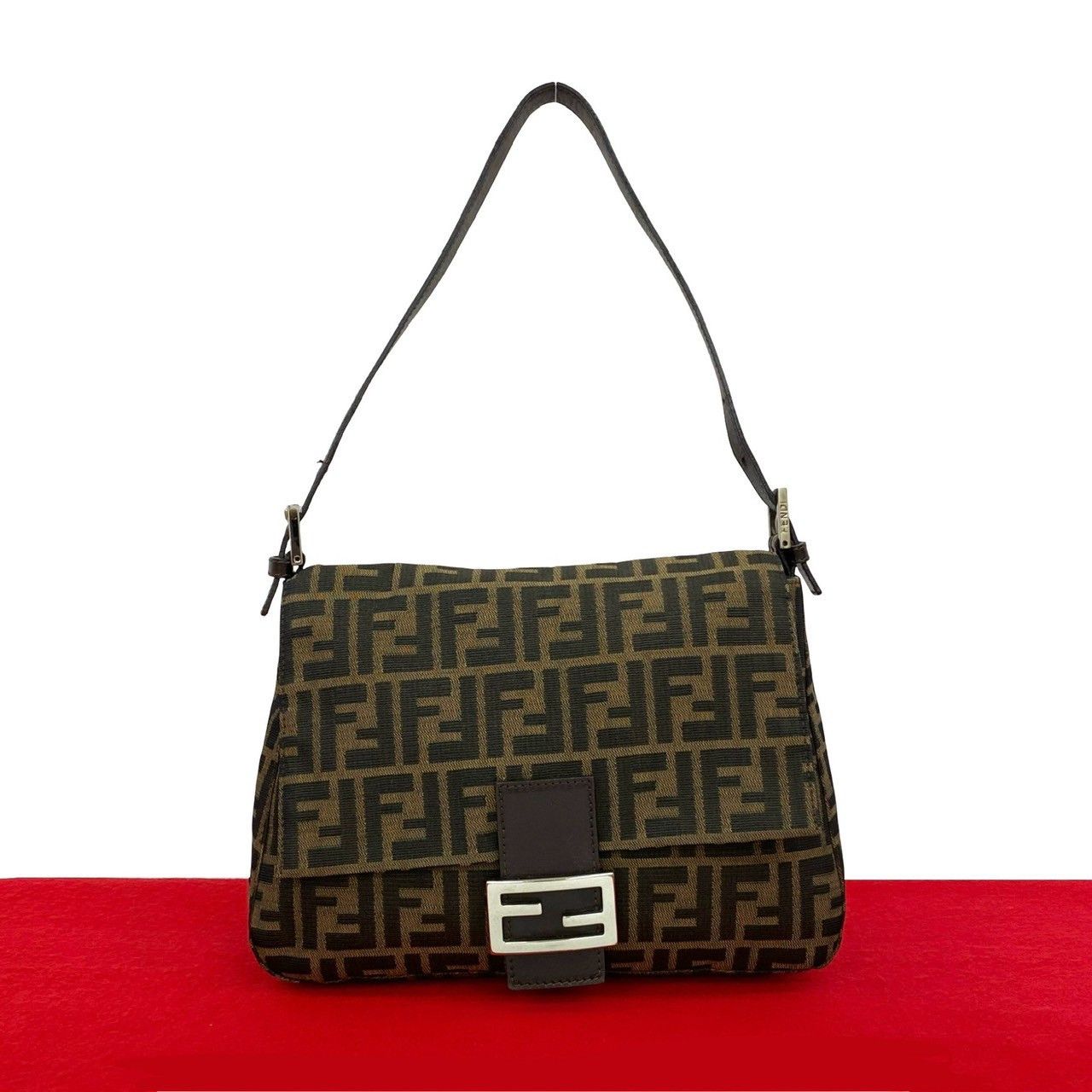 Fendi Fendi Fendi Mamma Baguette Canvas Leather Shoulder Bag Leather Shoulder Bag Size ONE SIZE - 1 Thumbnail