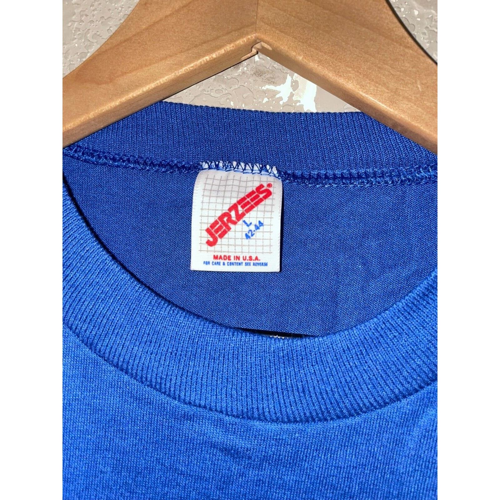 Jerzees Vintage Otitan Environmental Shirt Blue #7 Tee USA 90s Large Size US L / EU 52-54 / 3 - 5 Thumbnail
