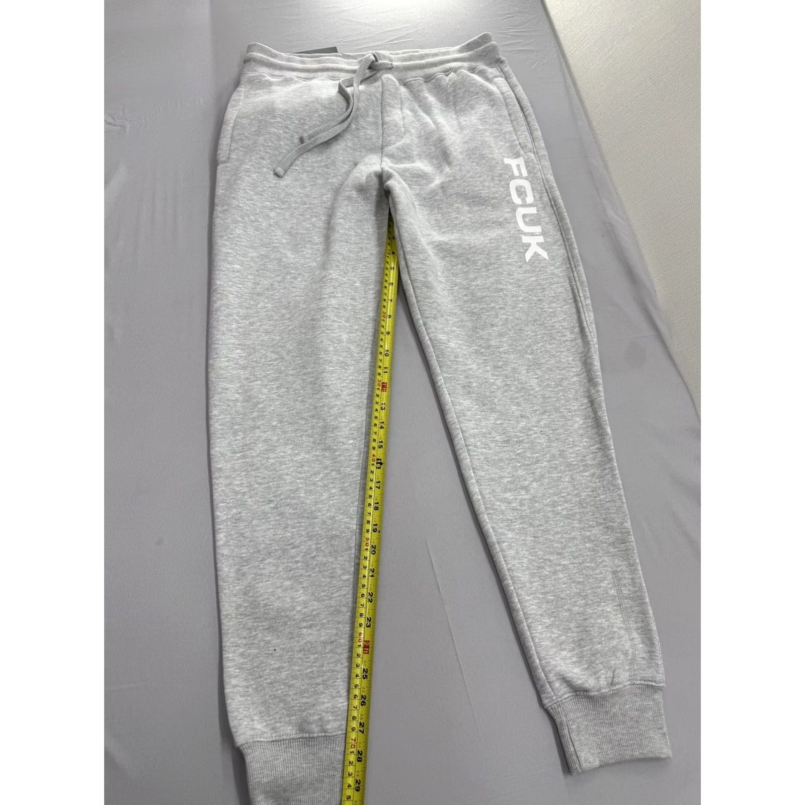 French Connection FCUK Grey Activewear Sweatpants Men L Relaxed Tapered Size US 33 - 7 Thumbnail