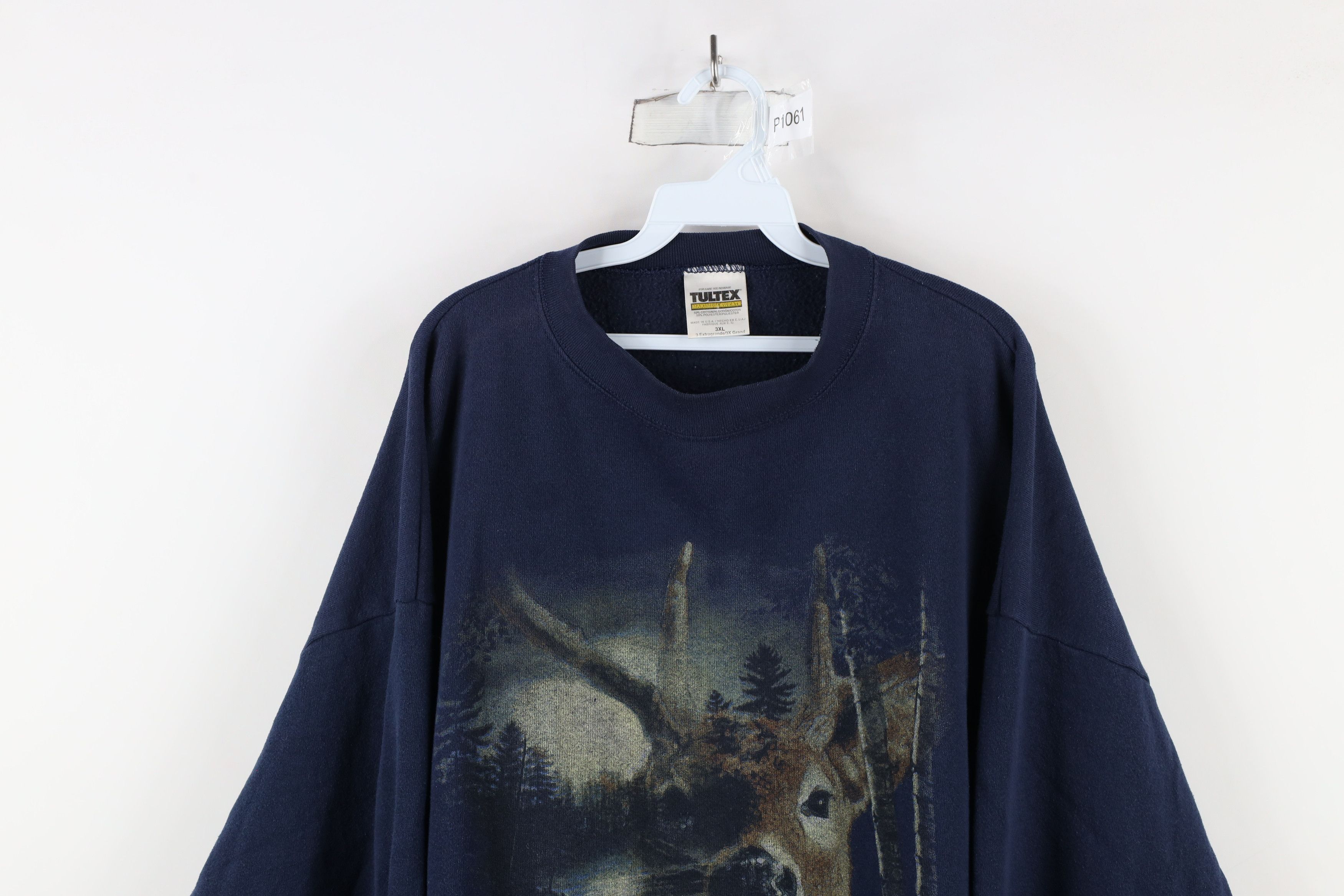 Vintage Vintage 90s Streetwear Nature Deer Buck Sweatshirt 3XL USA Size US XXL / EU 58 / 5 - 2 Thumbnail
