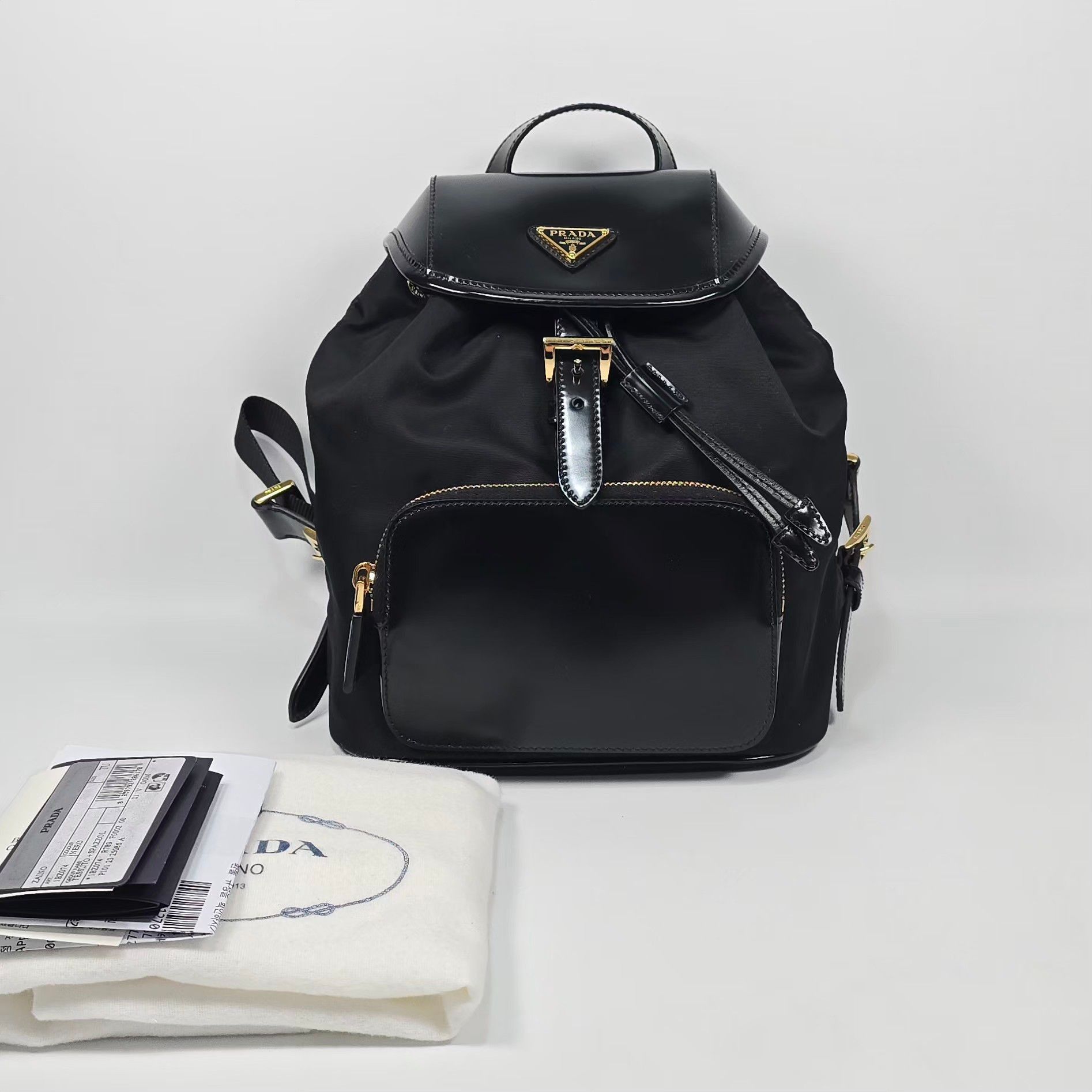 Prada Re-Nylon Brushed Leather Backpack Size ONE SIZE - 1 Thumbnail