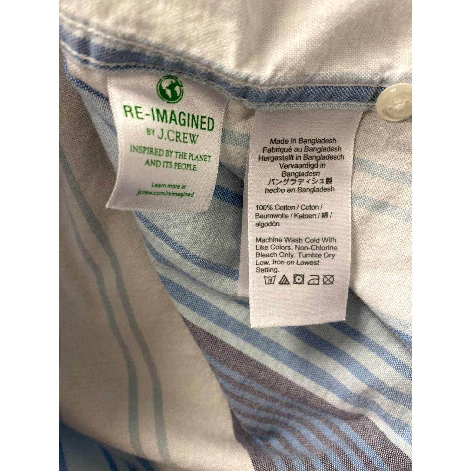 J.Crew J. Crew Button Shirt Men’s M Work Casual White Blue Stripe Shirt Knit Flannel Button-Up Pocket Western Collared Short Sleeve Mens Size US M / EU 48-50 / 2 - 8 Thumbnail