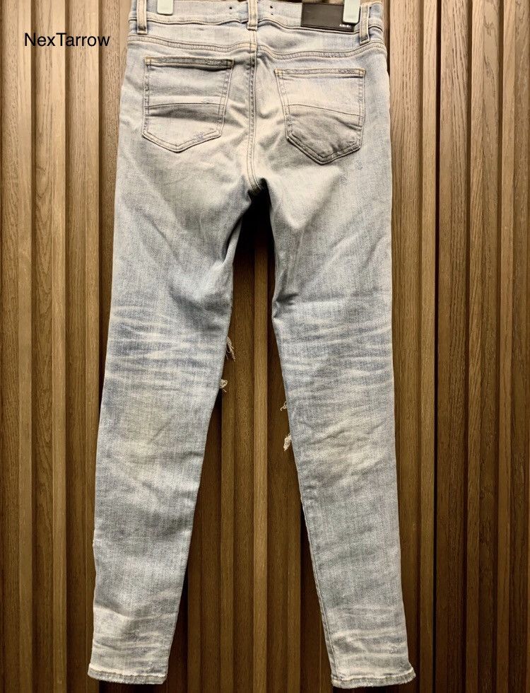 Amiri AMIRI mx1 split leather distressed stretch jeans 2412- Size US 28 / EU 44 - 1 Thumbnail