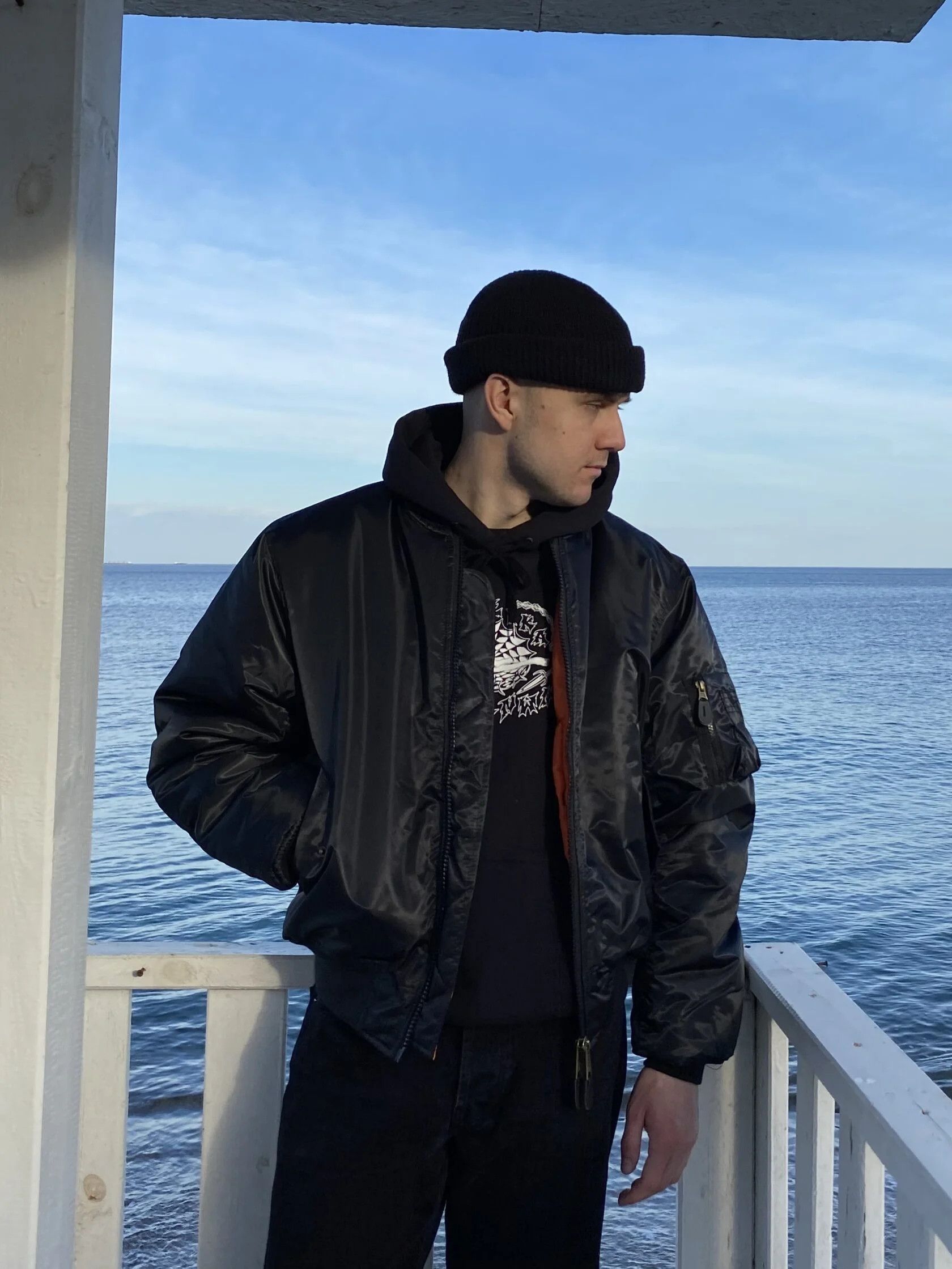 Other Streetwear MA-1 bomber jacket printed black ulika y2k Size US XL / EU 56 / 4 - 2 Thumbnail