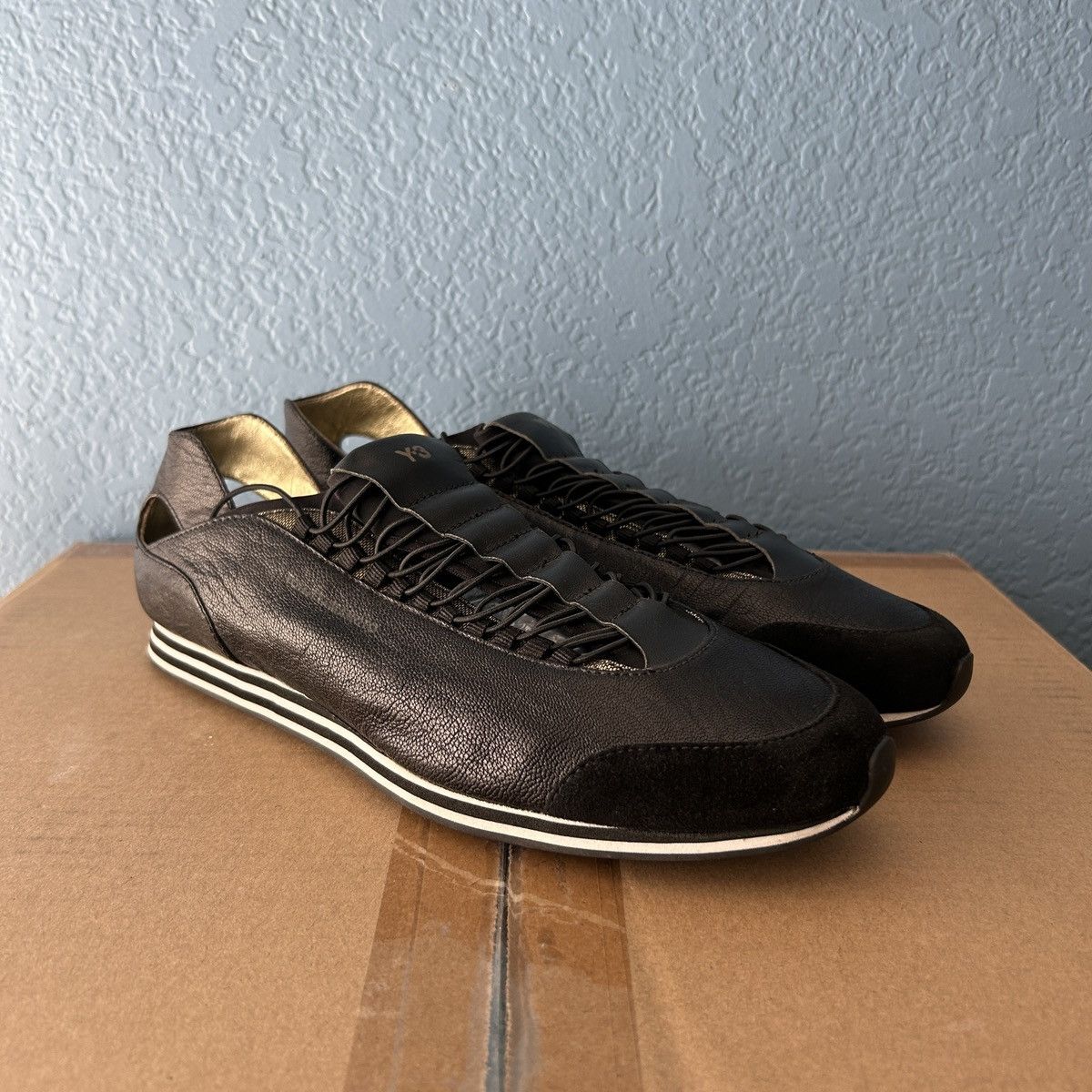 Y-3 VTG Yohji Yamamoto Adidas Y3 Speed Lace Leather Shoe G41161 Size US 10 / IT 40 - 2 Thumbnail
