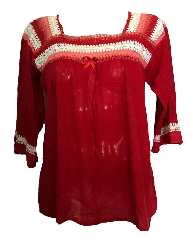 Designer New White Hand Made Blouse XL Size XL / US 12-14 / IT 48-50 - 1 Thumbnail