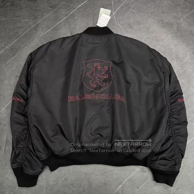 Balenciaga Balenciaga Lion head embroidery flight jacket bomber Size US XS / EU 42 / 0 - 2 Thumbnail