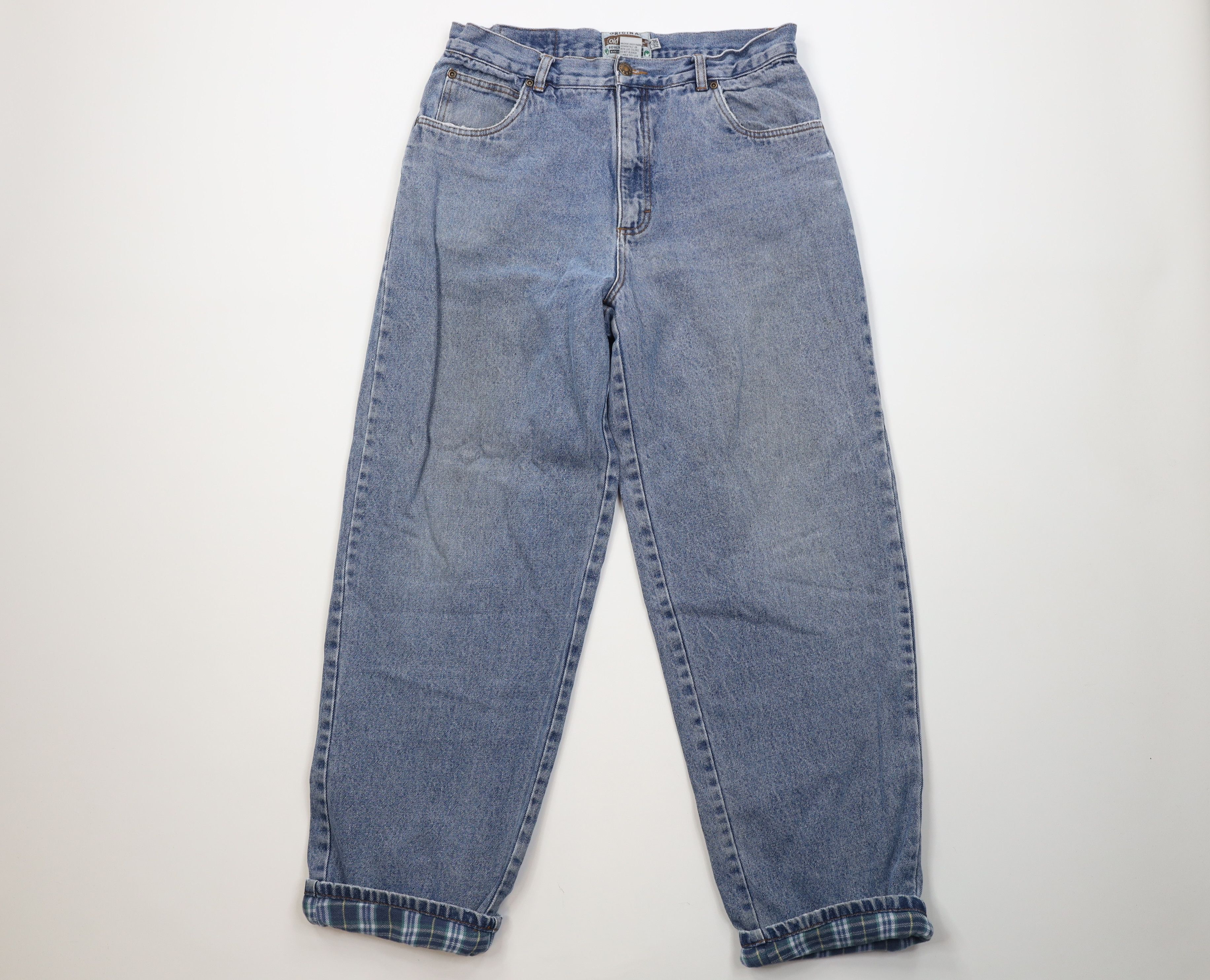 Vintage Vintage 90s Streetwear Lined Wide Leg Denim Jeans Blue Size US 36 / EU 52 - 1 Thumbnail