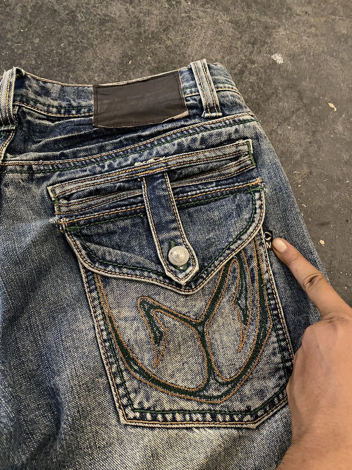 Beauty Beast Y2k Morgan Homme Button Flare Style Jeans Size US 34 / EU 50 - 9 Thumbnail