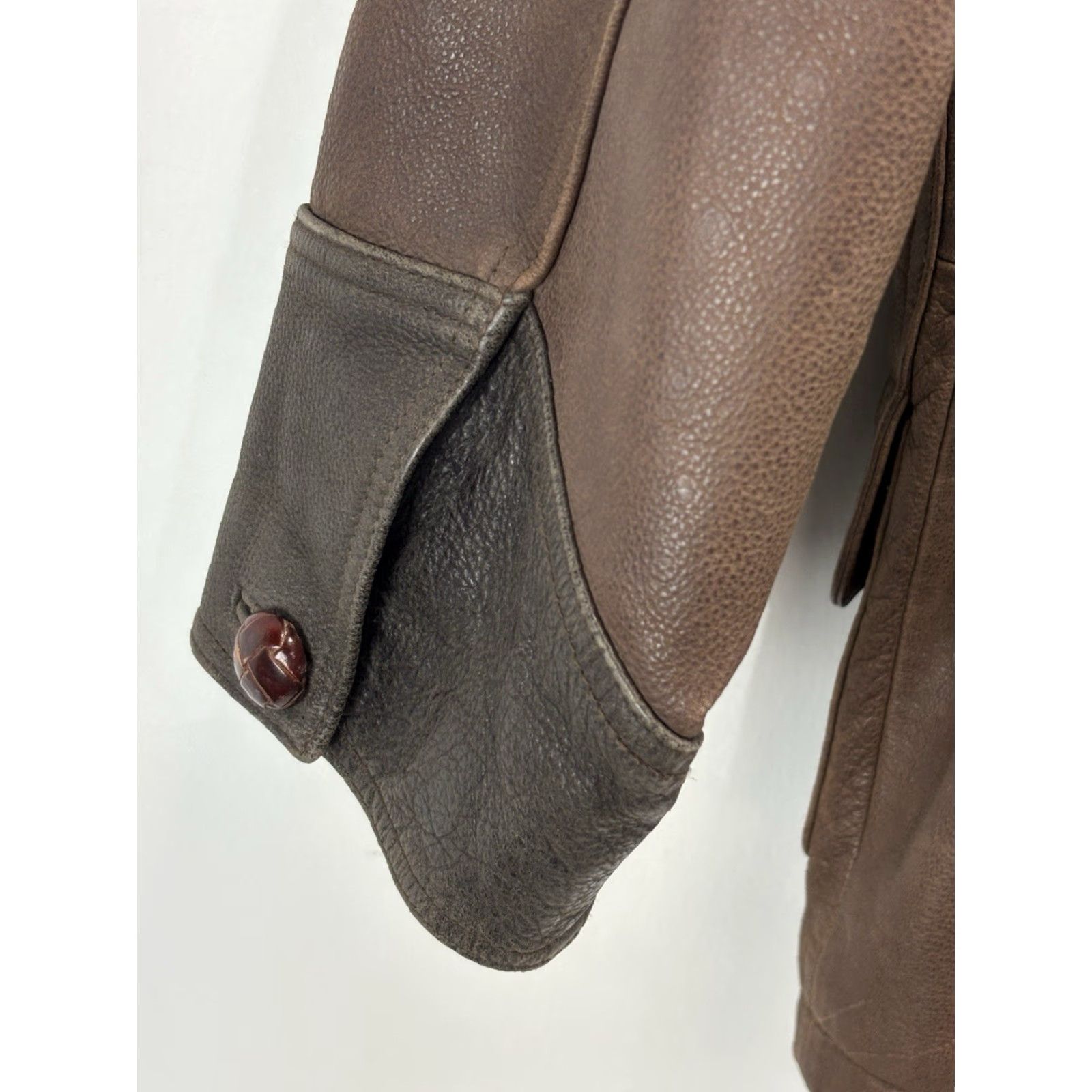 Vintage VINTAGE Maxwear Leather Barn Coat Mens M Brown Flannel Lined HEAVY Contrast Collar Barn/Rancher 90s Mens Size US M / EU 48-50 / 2 - 5 Thumbnail