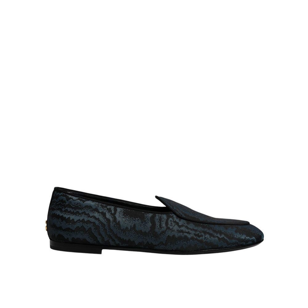 Dolce & Gabbana Dolce & Gabbana Blue Black Flats Men Loafers Dress Shoes Size US 8.5 / EU 41-42 - 6 Thumbnail