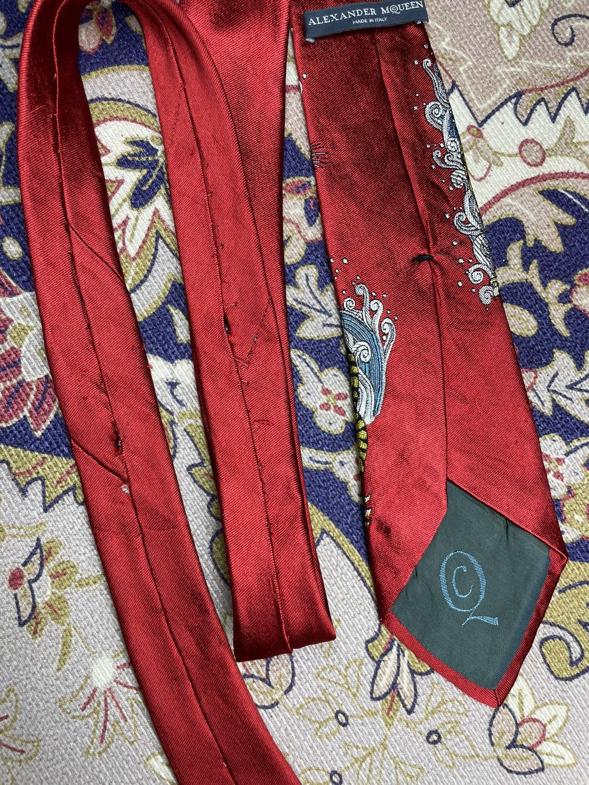 Alexander McQueen ALEXANDER MQUEEN Tiger Design Necktie Size ONE SIZE - 10 Thumbnail