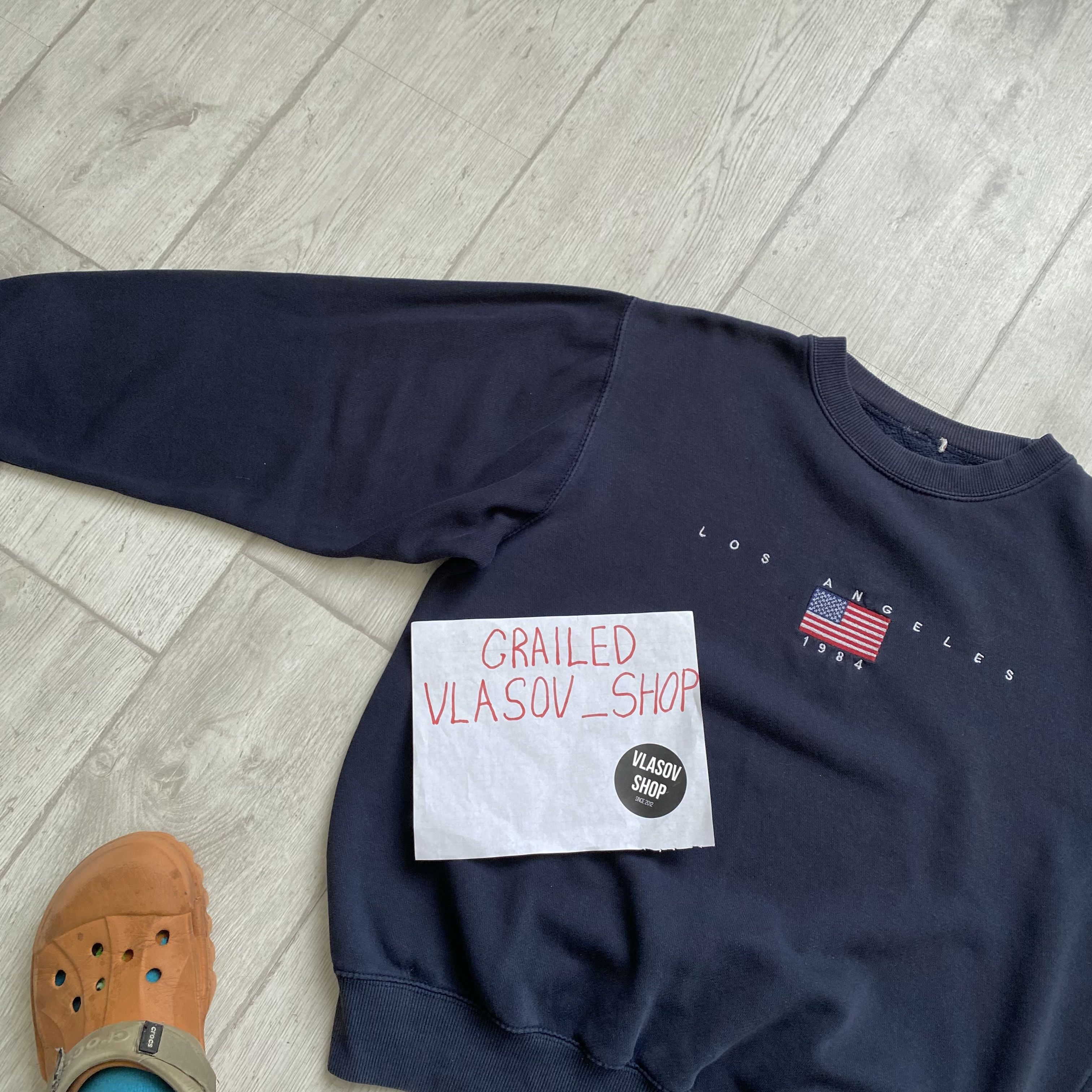 Los Angeles Apparel 🇺🇸 Vintage Los Angeles Embroidered USA Flag Sweatshirt Size US S / EU 44-46 / 1 - 8 Thumbnail