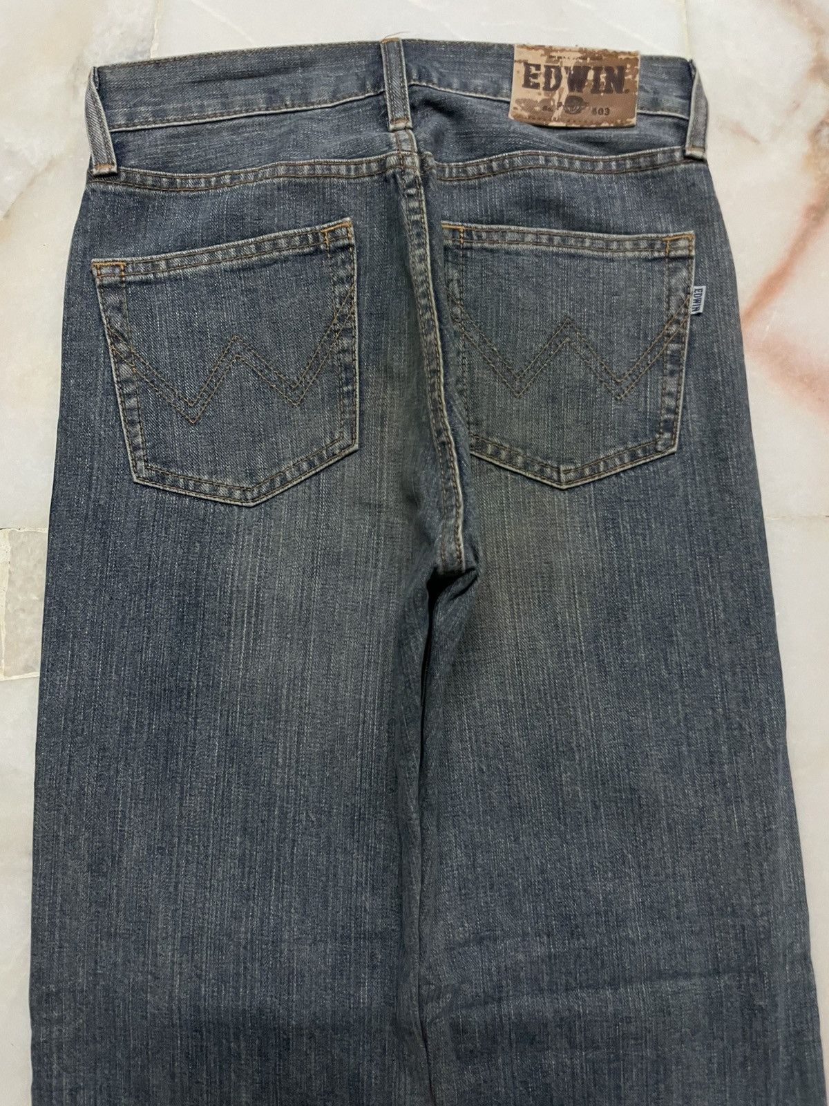 Edwin 💥Wide💥90s Style Edwin Whisker Baggy Denim Jeans Rare Size 25" / US 0 / IT 36 - 9 Thumbnail