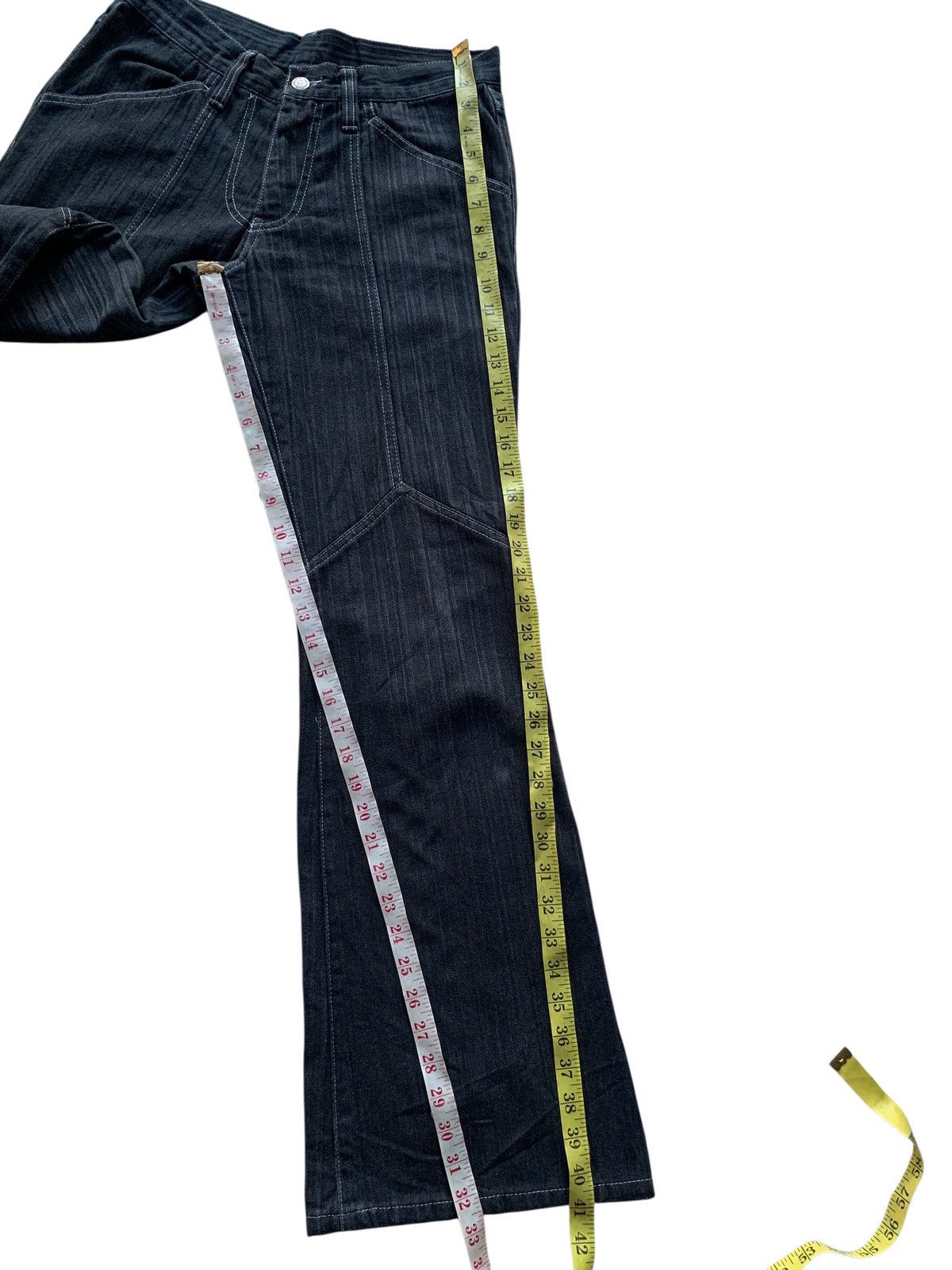 Tornado Mart TORNADO MART FLARE LACE UP PUNK KMRII STYLE RARE DENIM Size US 31 - 22 Thumbnail