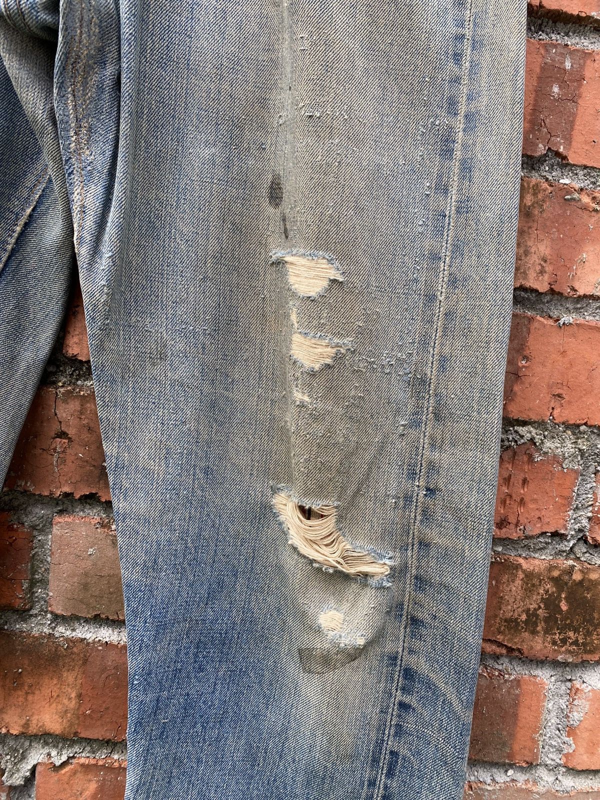 Levi's Vintage Clothing W33x30.5 Vintage levi's 505 redline big E distress repaired Size US 33 - 8 Thumbnail