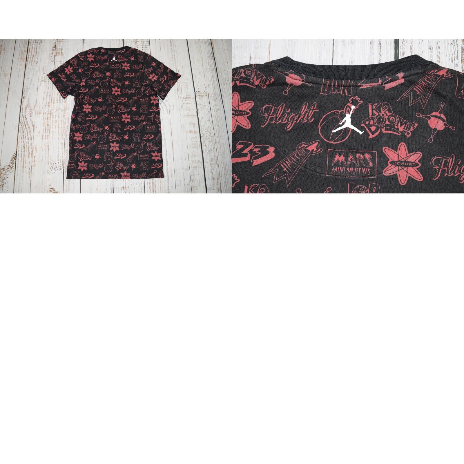 Nike Nike Air Jordan Shirt Adult S Black Red All Over Print Graphic Tee Michael Jordan Chicago Bulls NBA Logo Mens Size US S / EU 44-46 / 1 - 8 Thumbnail