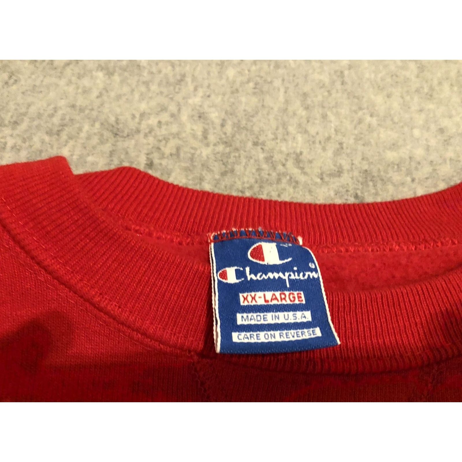Champion VINTAGE Champion Ohio State University Crewneck Sweater Mens 2XL Red Cotton Blend USA Cobb 28" 24.5" Pit to Pit Size US XXL / EU 58 / 5 - 3 Thumbnail