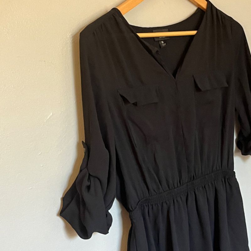 Mossimo Mossimo Women's Dress Size Small Black V-Neck Size S / US 4 / IT 40 - 2 Thumbnail