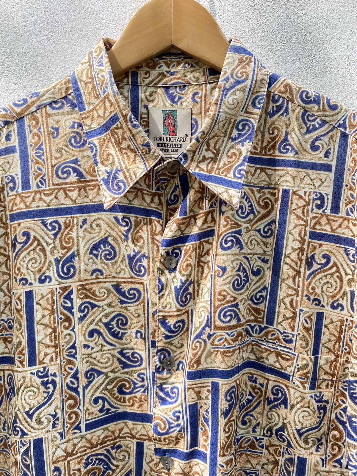 Tori Richard TORI RICHARD Hawaiian Yellow Short-Sleeve Shirt Size US M / EU 48-50 / 2 - 3 Thumbnail