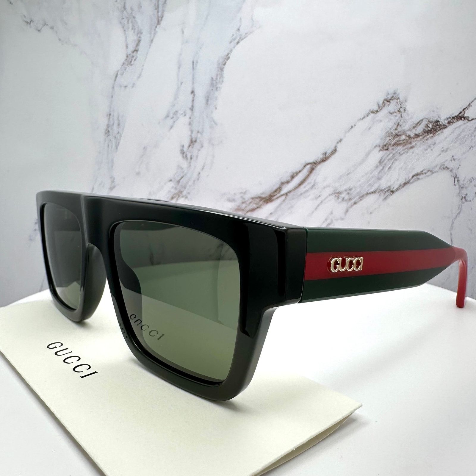 Gucci New GUCCI Sunglasses Black Classic Web Arm Authentic 2025 Size ONE SIZE - 17 Thumbnail