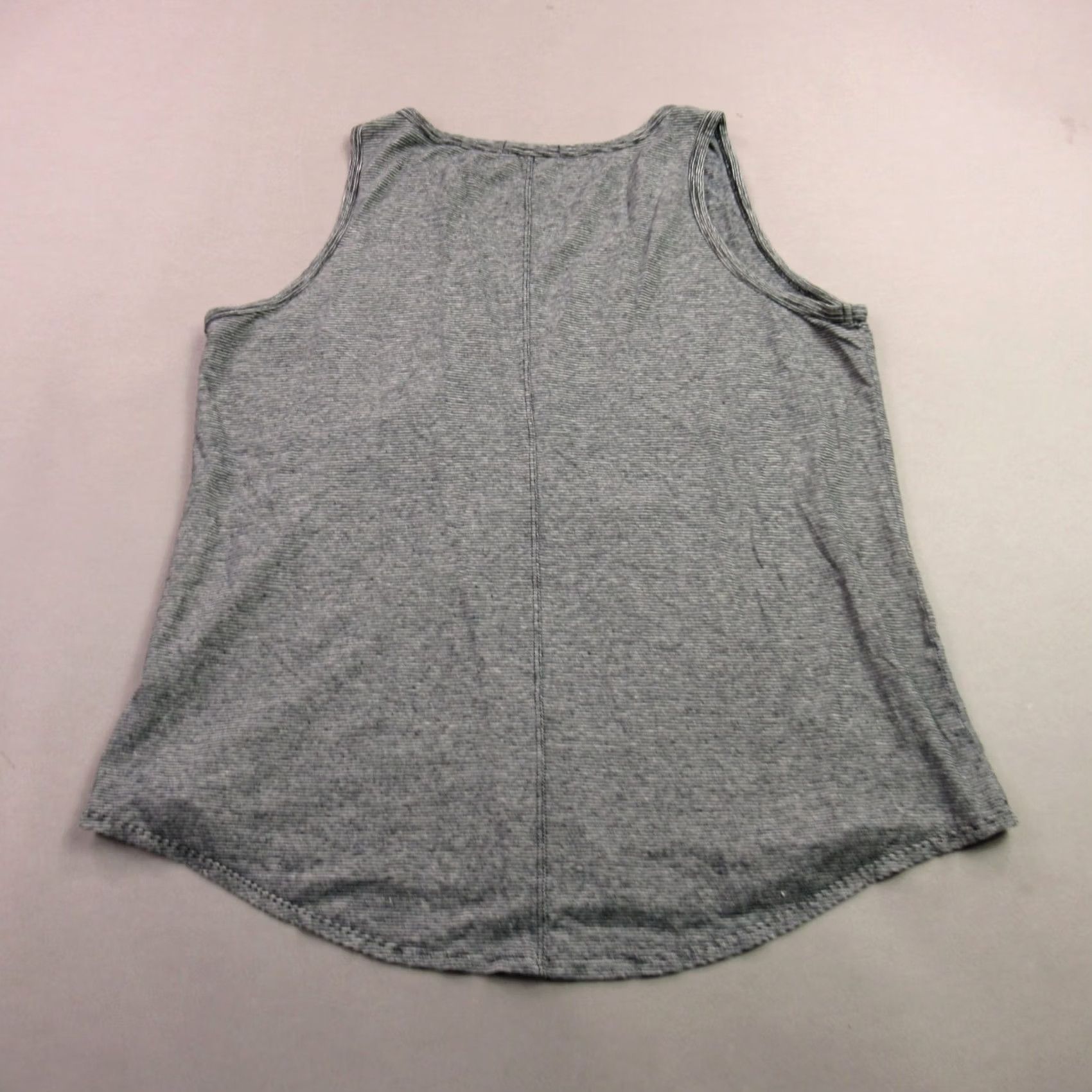Prana Prana Top Womens Large Sleeveless V Neck Lightweight Gray Stripes Pullover Size L / US 10 / IT 46 - 5 Thumbnail