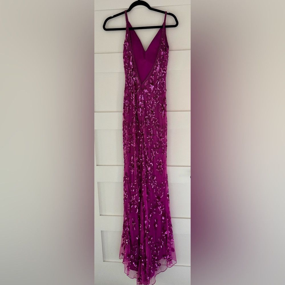 Other Primavera Couture Magenta Sequin Gown Size XS / US 0-2 / IT 36-38 - 4 Thumbnail