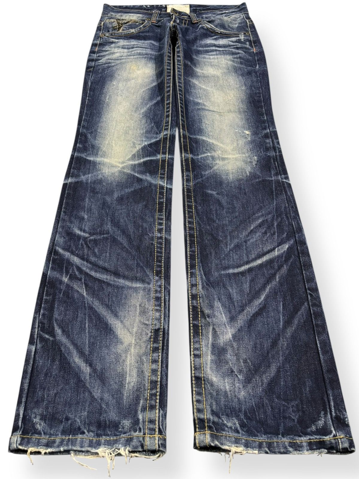 If Six Was Nine Vintage Japanese Brand Lolita Whiskers Distressed Punk Jeans Size US 32 / EU 48 - 2 Thumbnail
