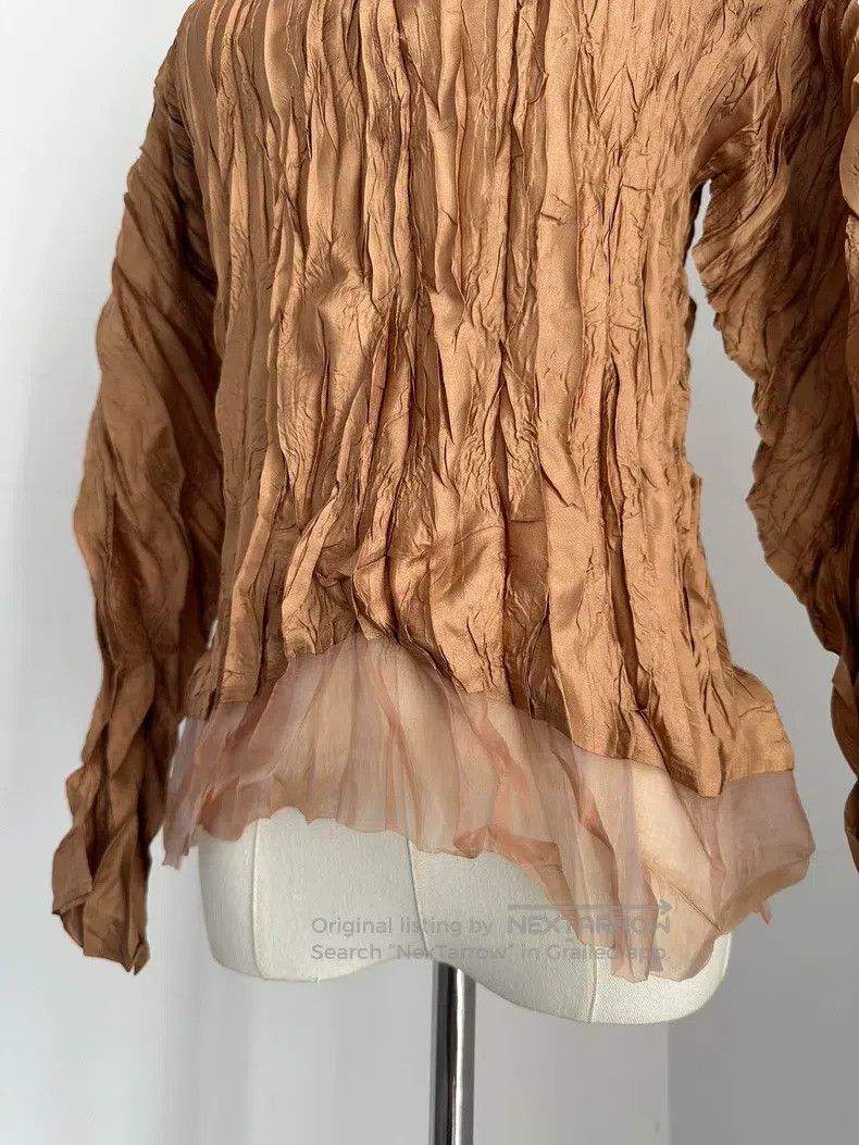 Issey Miyake Issey Miyake Yellow Long Sleeve Size L / US 10 / IT 46 - 2 Thumbnail